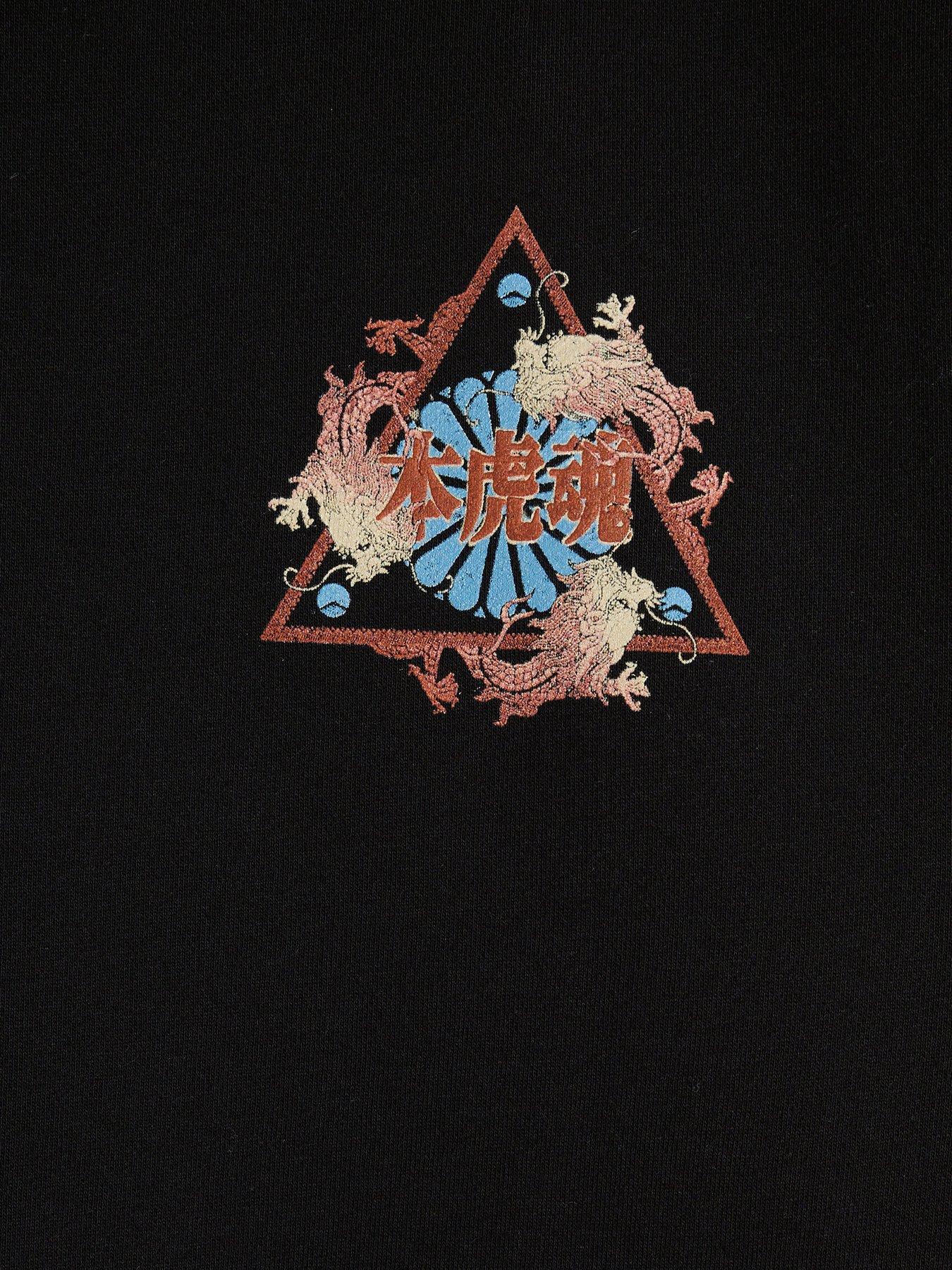 Image 6 of 6 of River Island Japanese Triangle Graphic Crew Sweat - Black
