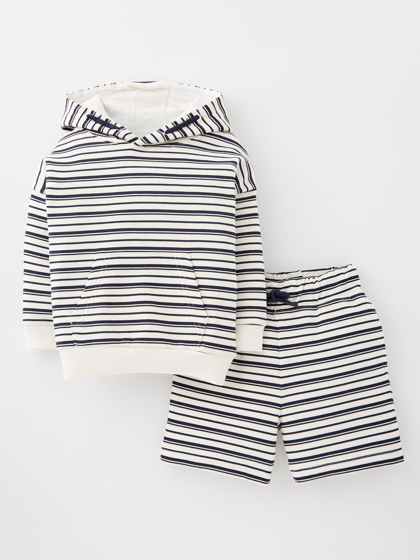 undefined Boys Stripe Hoody and Short Set - Multi