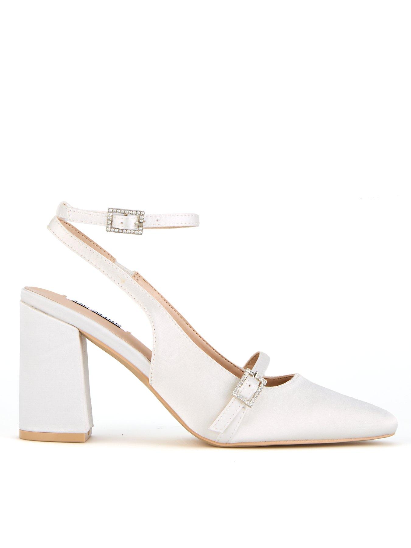 undefined Be Mine Harriot Heeled Shoes - Ivory Satin