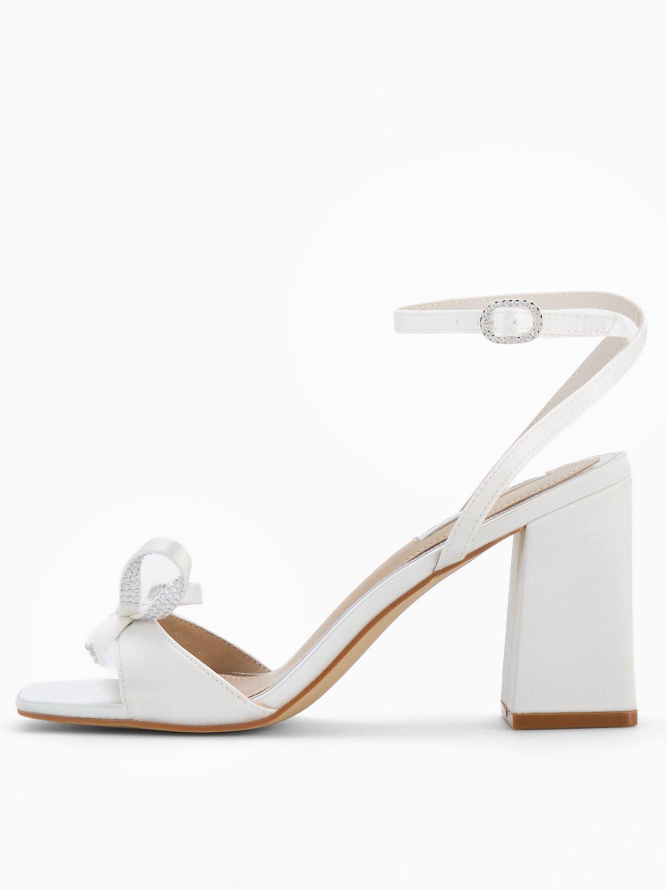 Raid Be Mine Fern Heeled Sandals - Ivory Satin