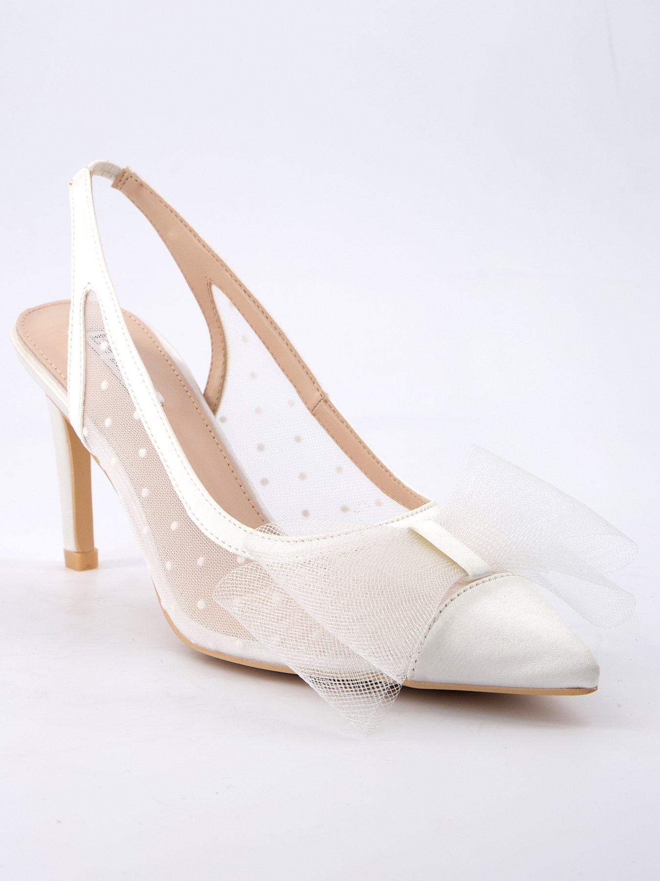 Image 2 of 7 of Raid Be Mine Malini Heeled Shoes - Ivory Satin