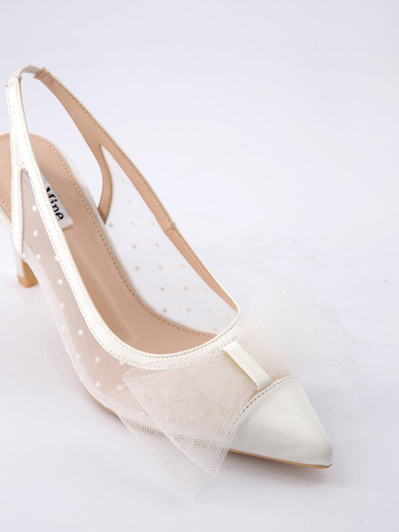 Image 5 of 7 of Raid Be Mine Malini Heeled Shoes - Ivory Satin
