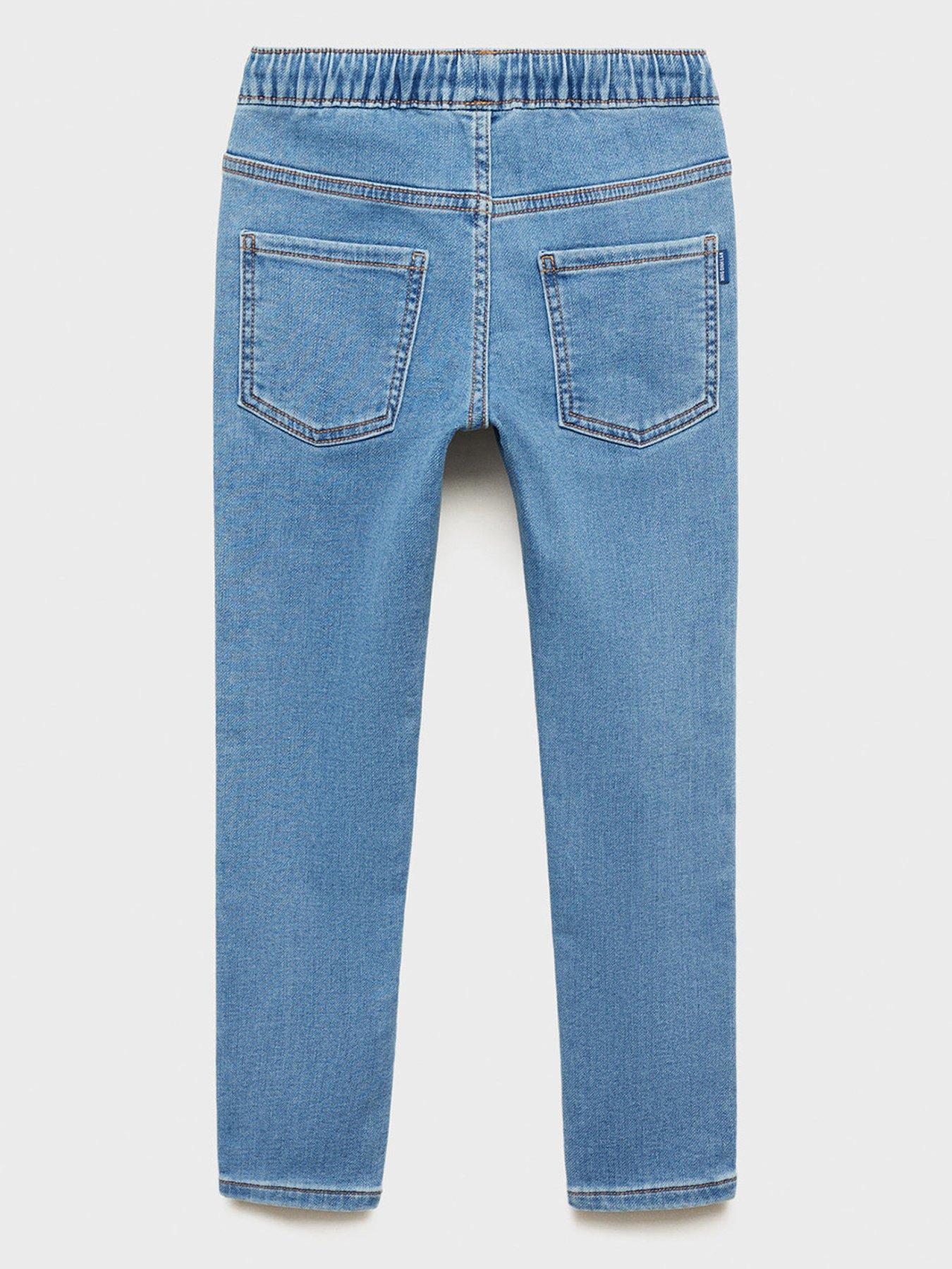 Image 2 of 4 of Mango Boys Elasticated Waist Jeans - Blue