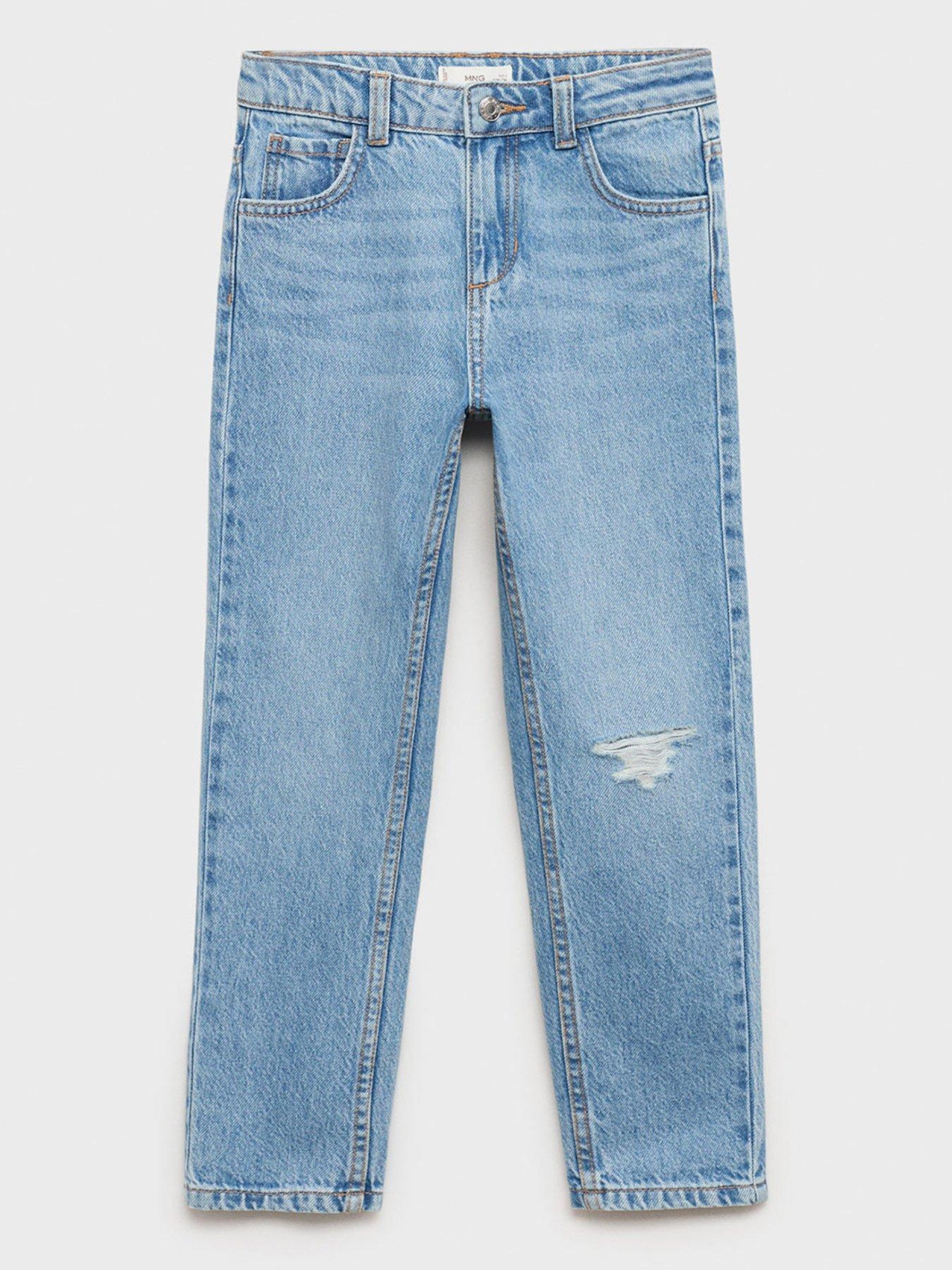 undefined Girls Mom Jeans - Blue