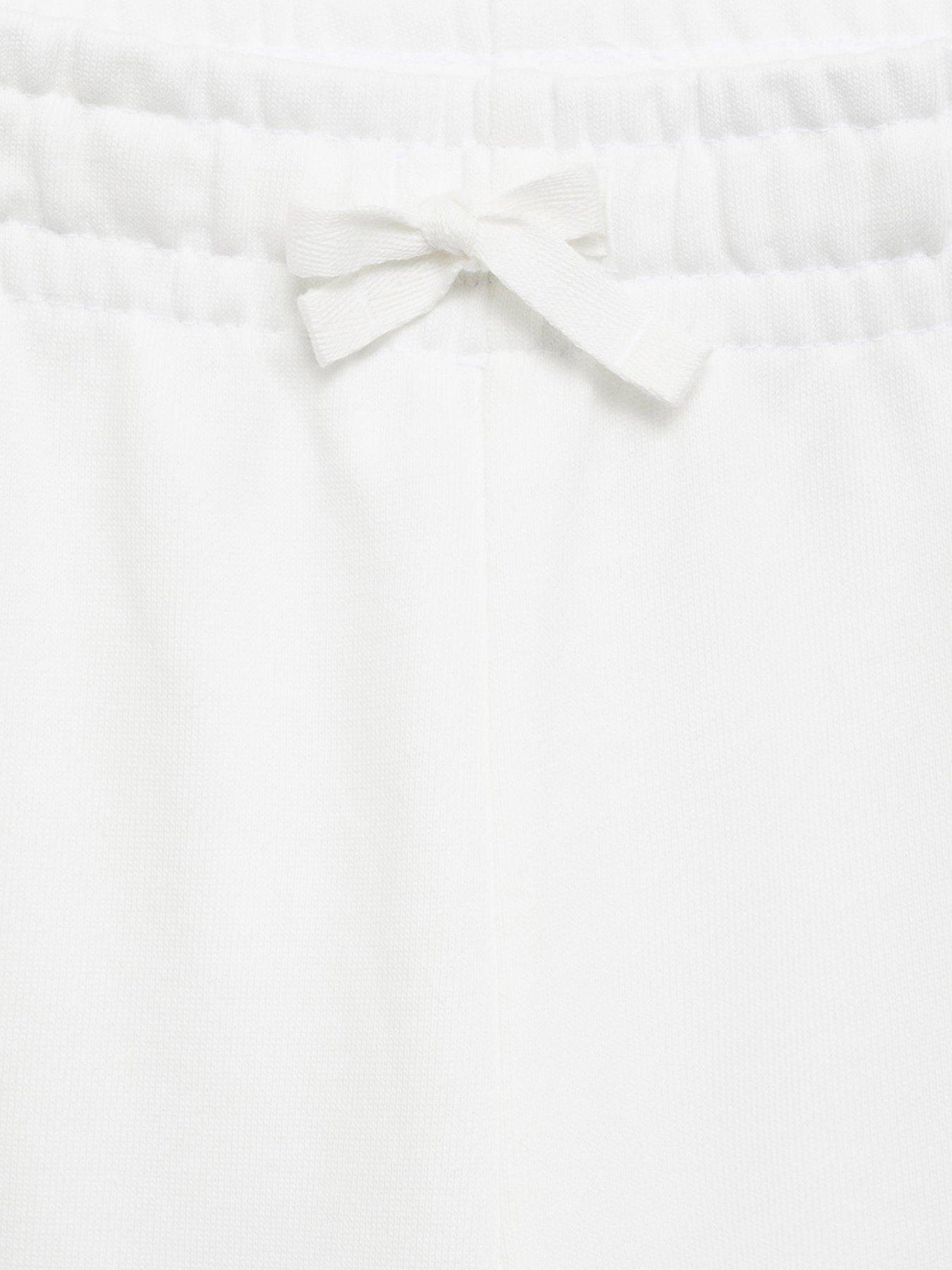 Image 4 of 4 of Mango Girls Wide Leg Joggers - Light Cream
