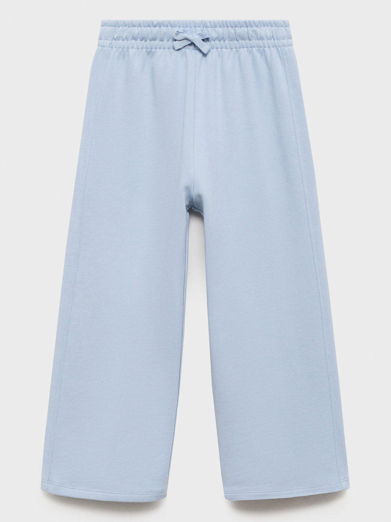 undefined Girls Wide Leg Joggers - Blue