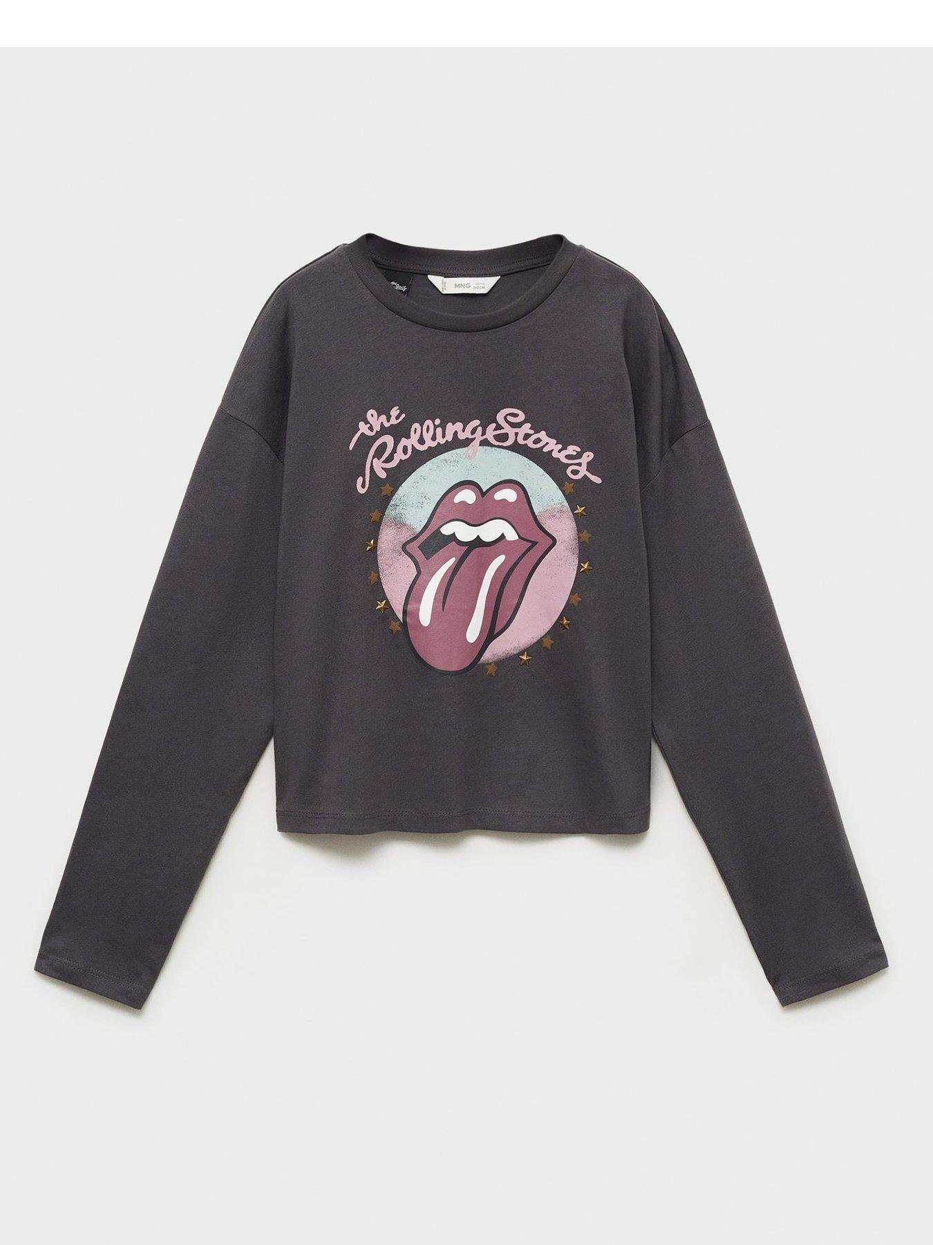 undefined Girls Rolling Stones Long Sleeve T-Shirt - Dark Grey