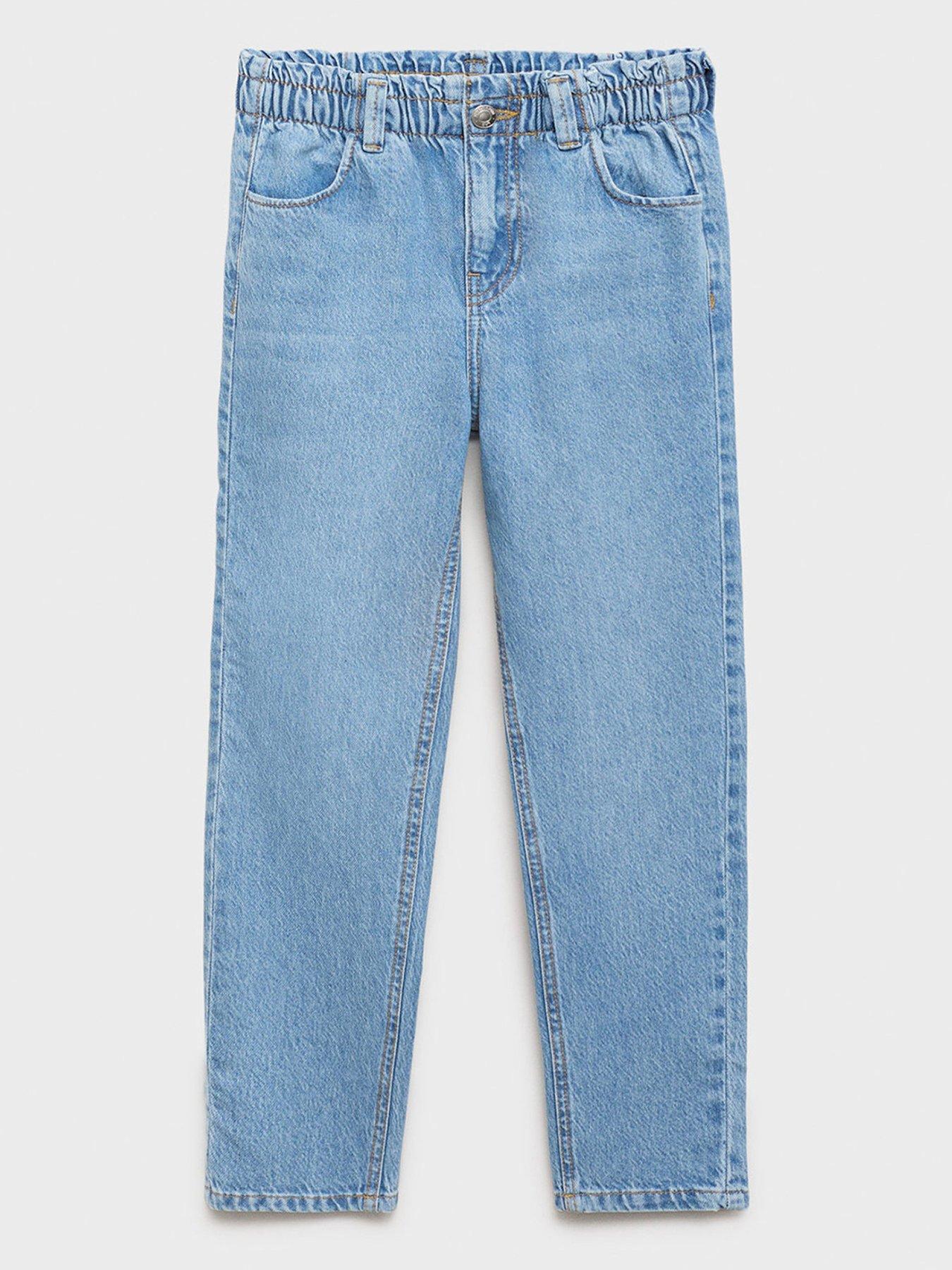 undefined Girls Paperbag Jeans - Blue