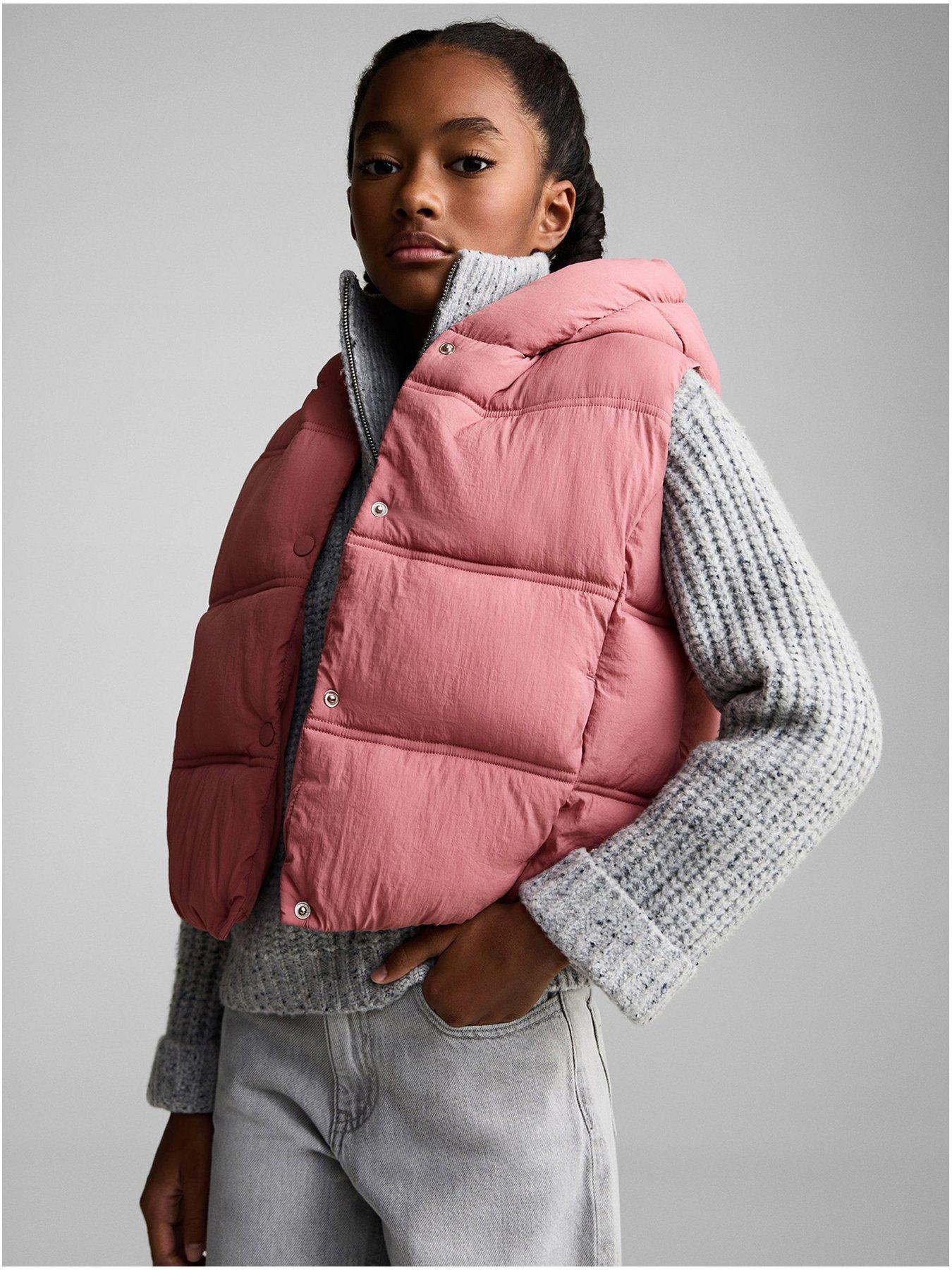 undefined Girls Hooded Gilet - Pink