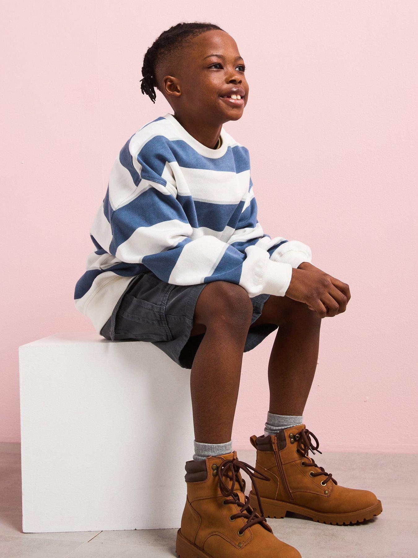 undefined Boys Striped Sweat Top - Blue