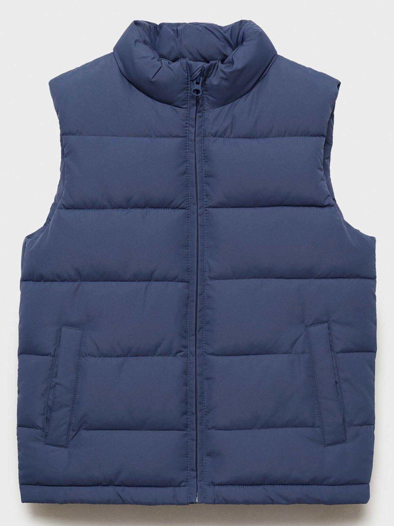 Image 1 of 4 of Mango Boys Padded Gilet - Blue