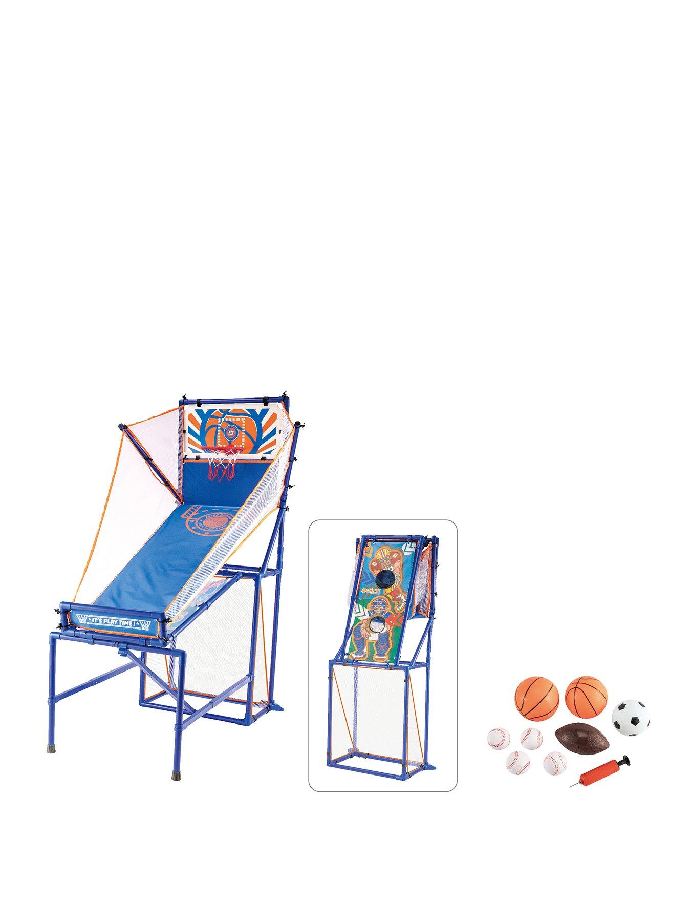 Product photograph of Solex Foldable 4 In 1 Multiple Game Set Basketball Football Goal Baseball Toss American Football Toss from very.co.uk
