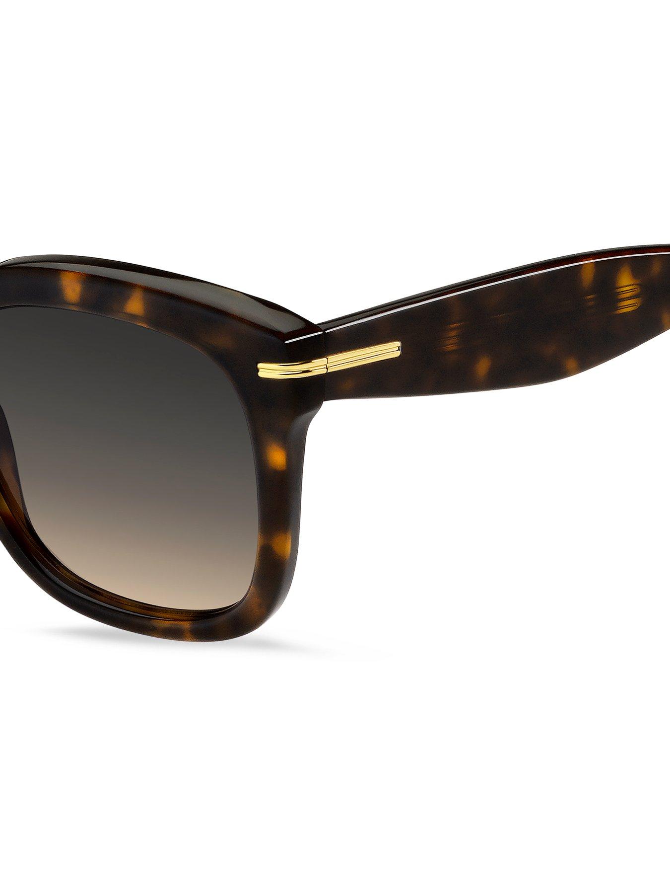 Image 4 of 4 of BOSS Oversized Acetate Frame Sunglasses - Brown