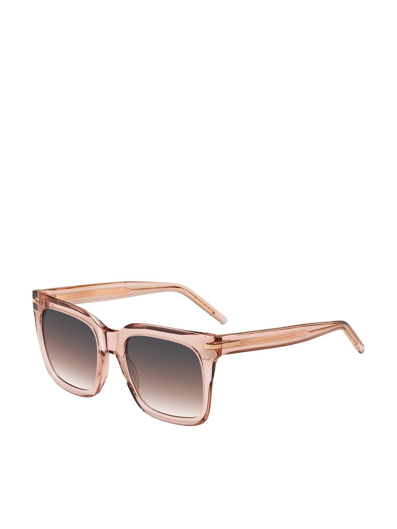 undefined Clear Acetate Frame Sunglasses - Pink