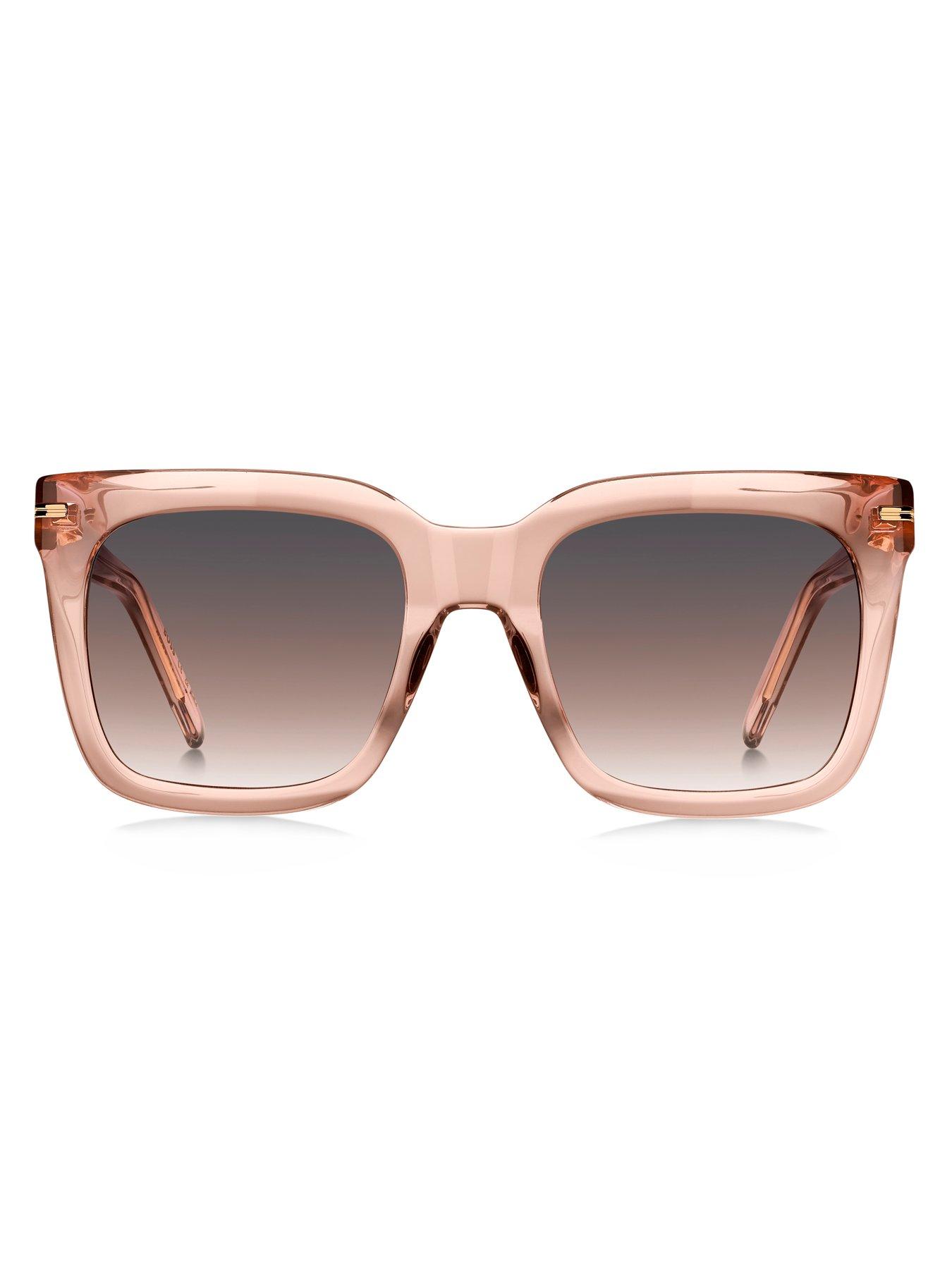 Image 2 of 4 of BOSS Clear Acetate Frame Sunglasses - Pink