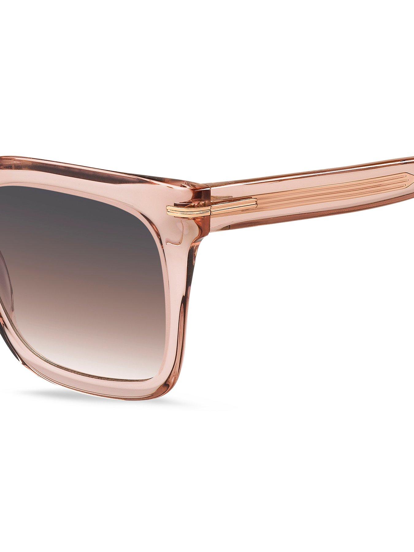 Image 4 of 4 of BOSS Clear Acetate Frame Sunglasses - Pink