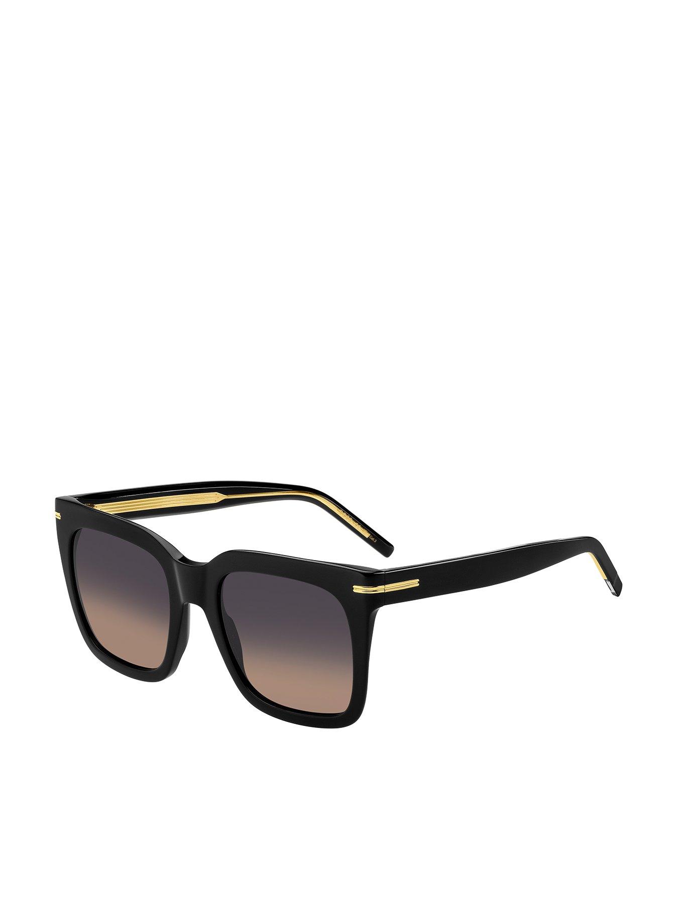 undefined Clear Acetate Frame Sunglasses - Black