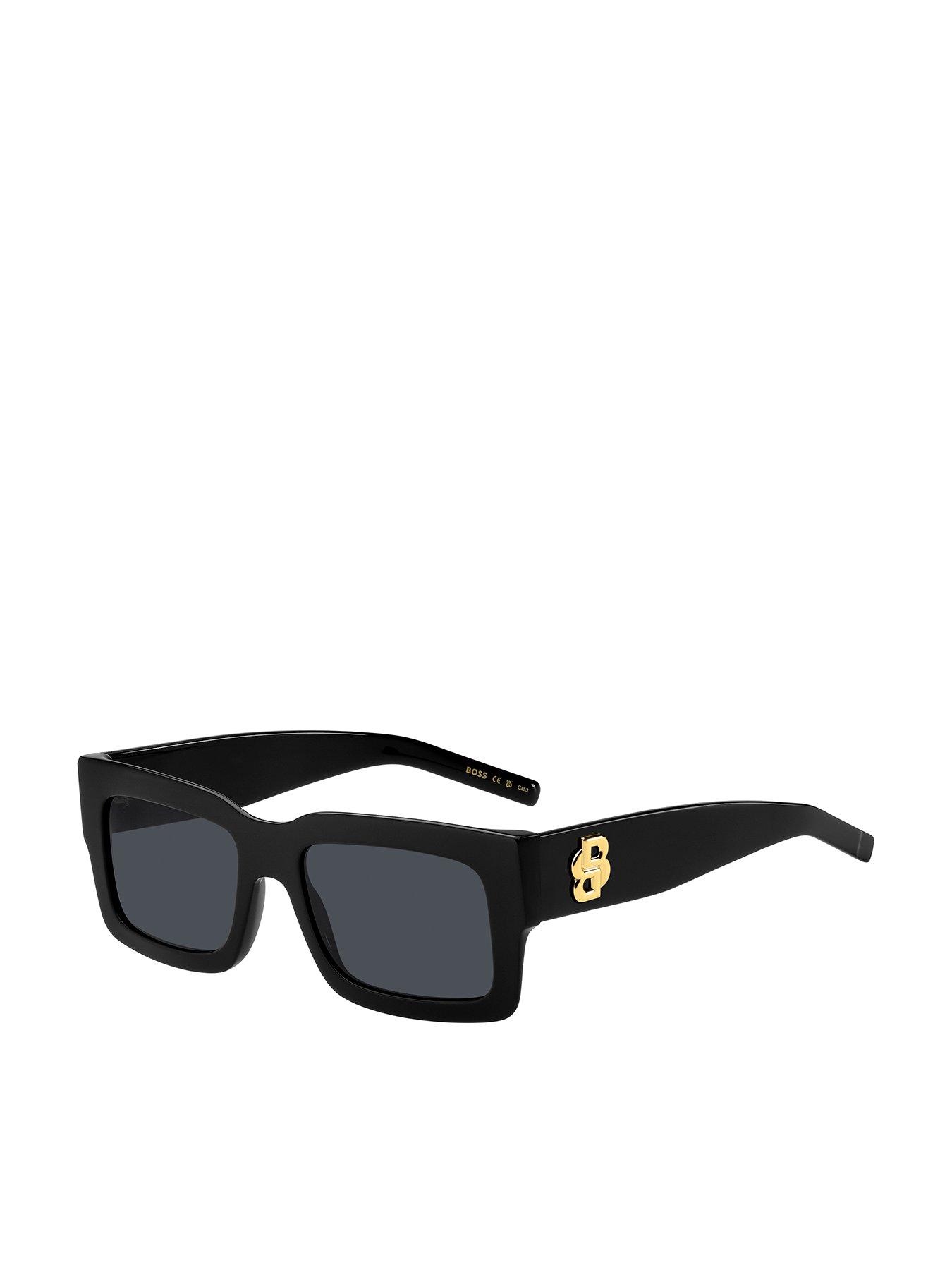 undefined Chunky Acetate Frame Sunglasses - Black