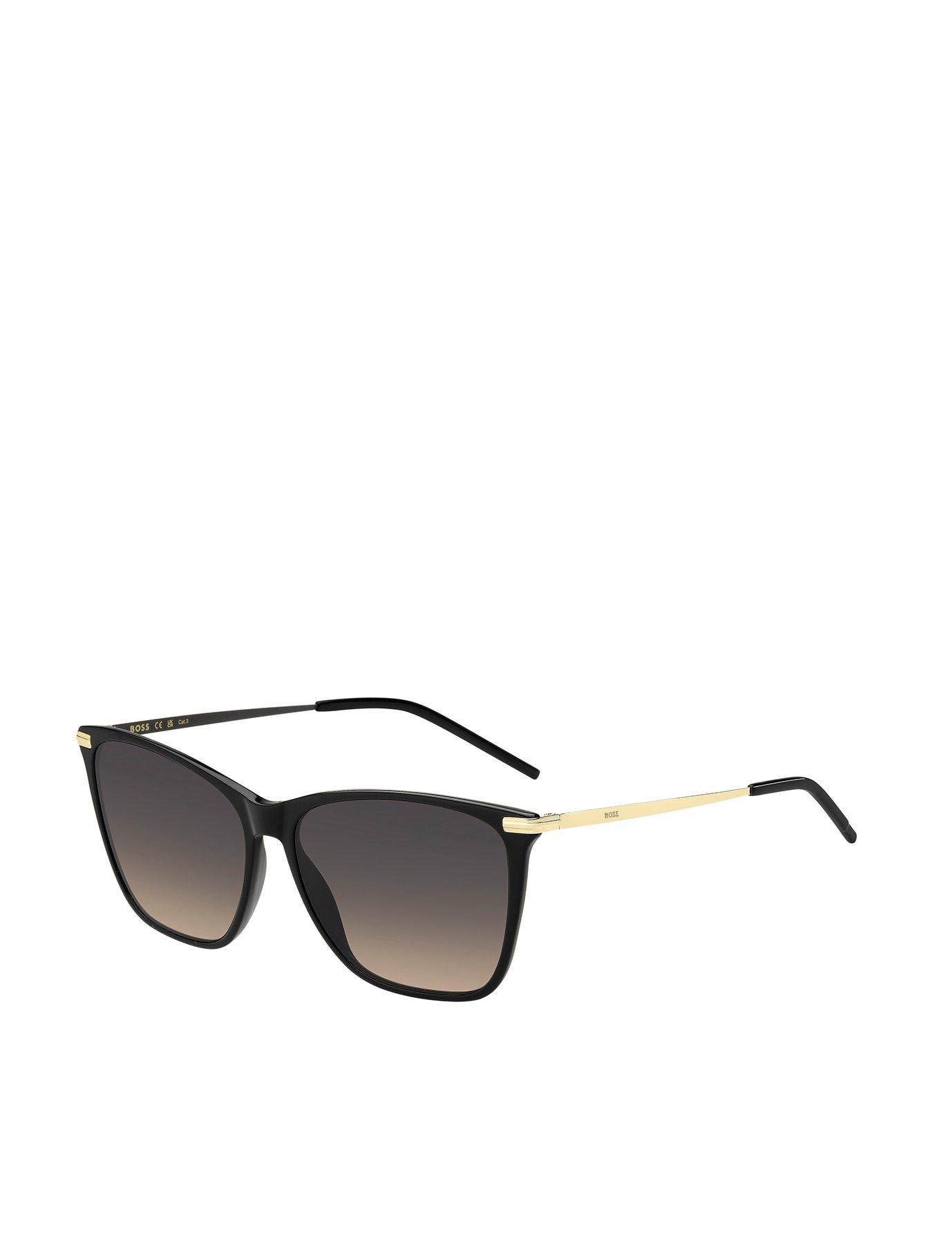 undefined Thin Metal Frame Sunglasses - Black