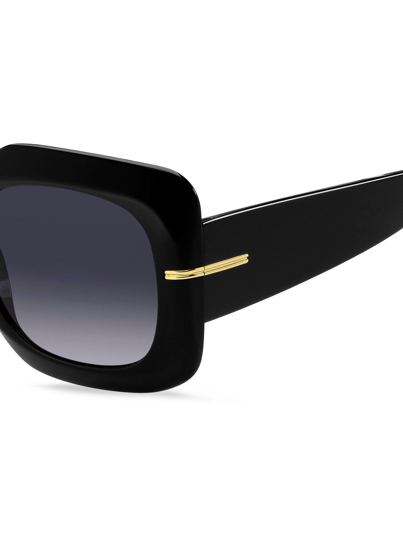 Image 4 of 4 of BOSS Oversized Acetate Frame Sunglasses - Black
