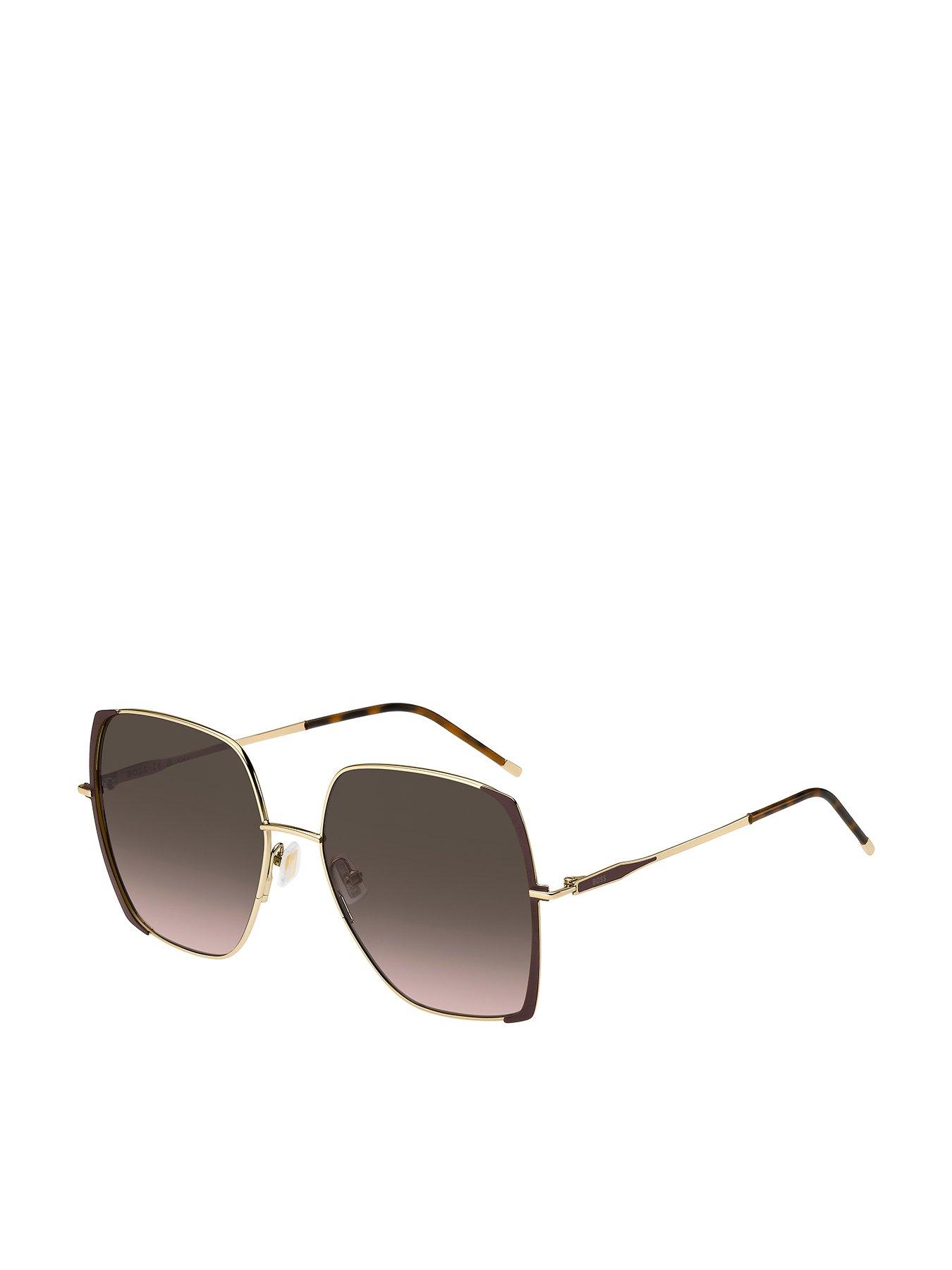 undefined Thin Metal Frame Sunglasses - Black