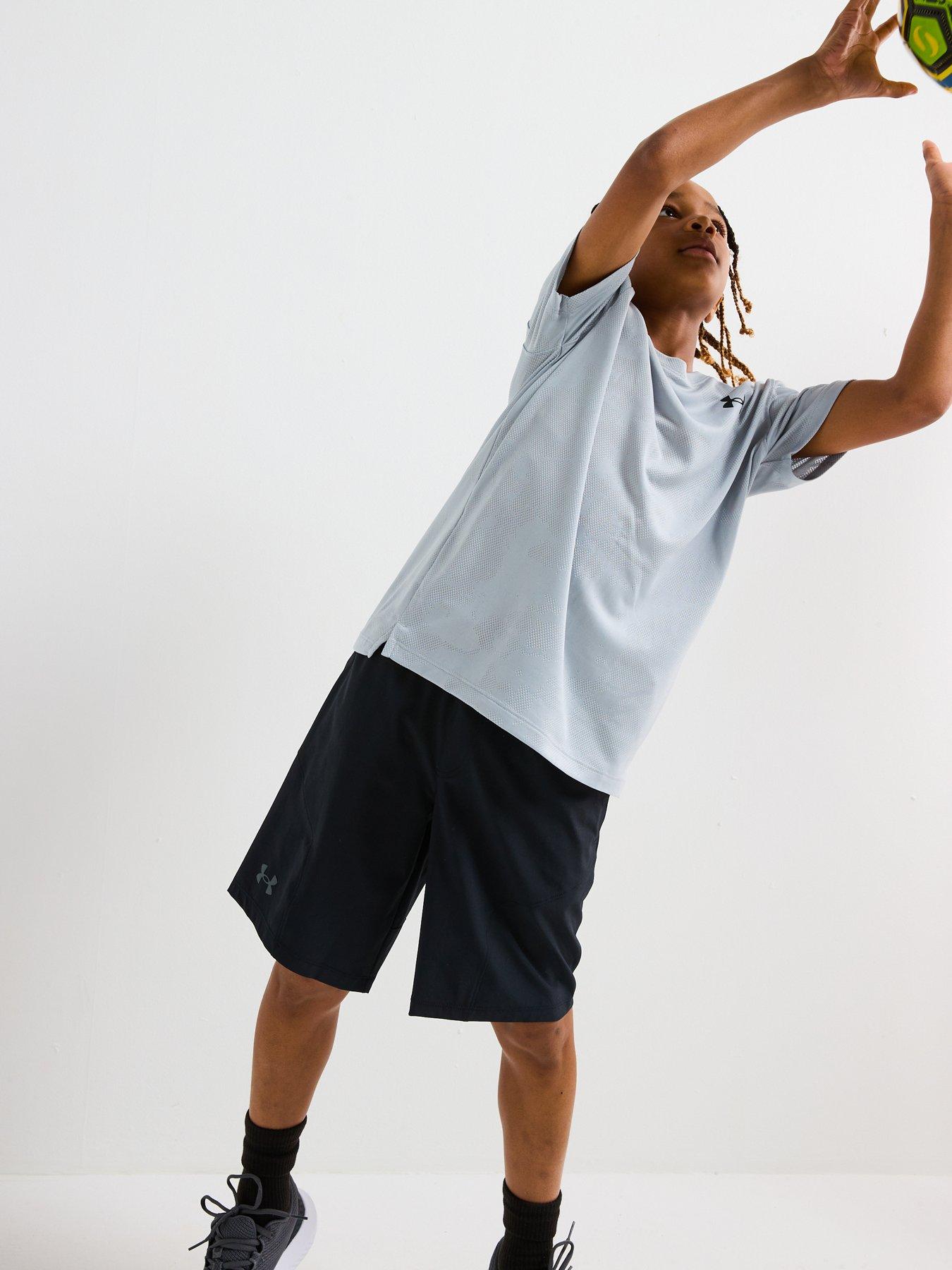 Image 3 of 4 of UNDER ARMOUR Junior Boys Training Tech Vent Jacquard T-Shirt - Grey