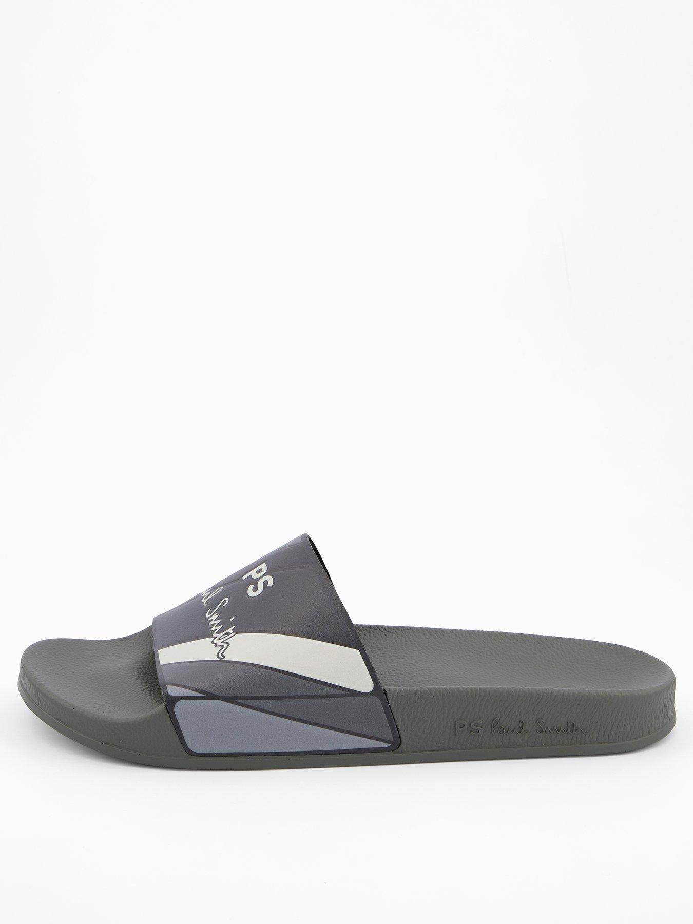 undefined Men's Zed Stipe Slides - Grey
