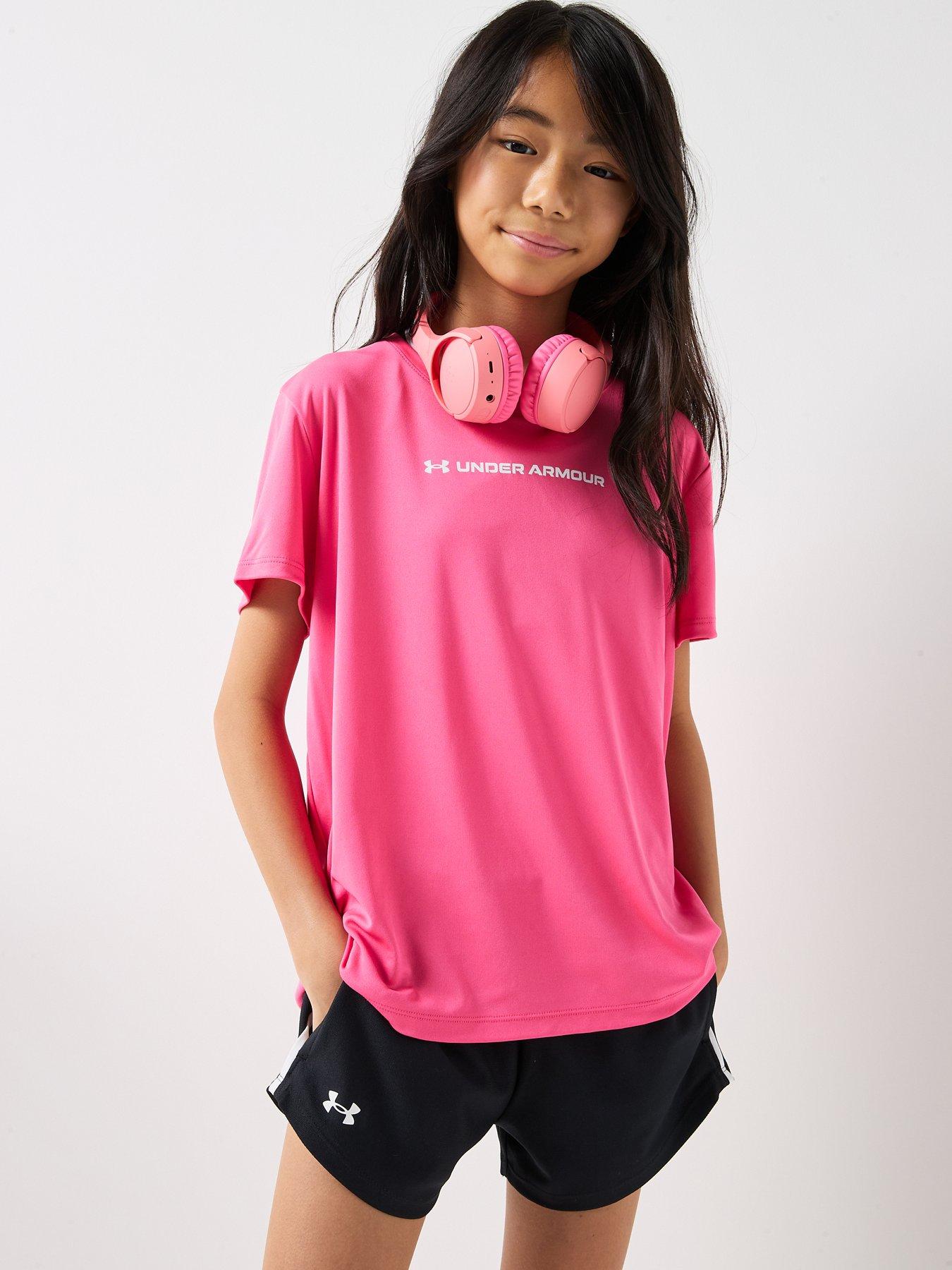 Image 5 of 6 of UNDER ARMOUR Junior Girls Training Tech Play Up Shorts - Black