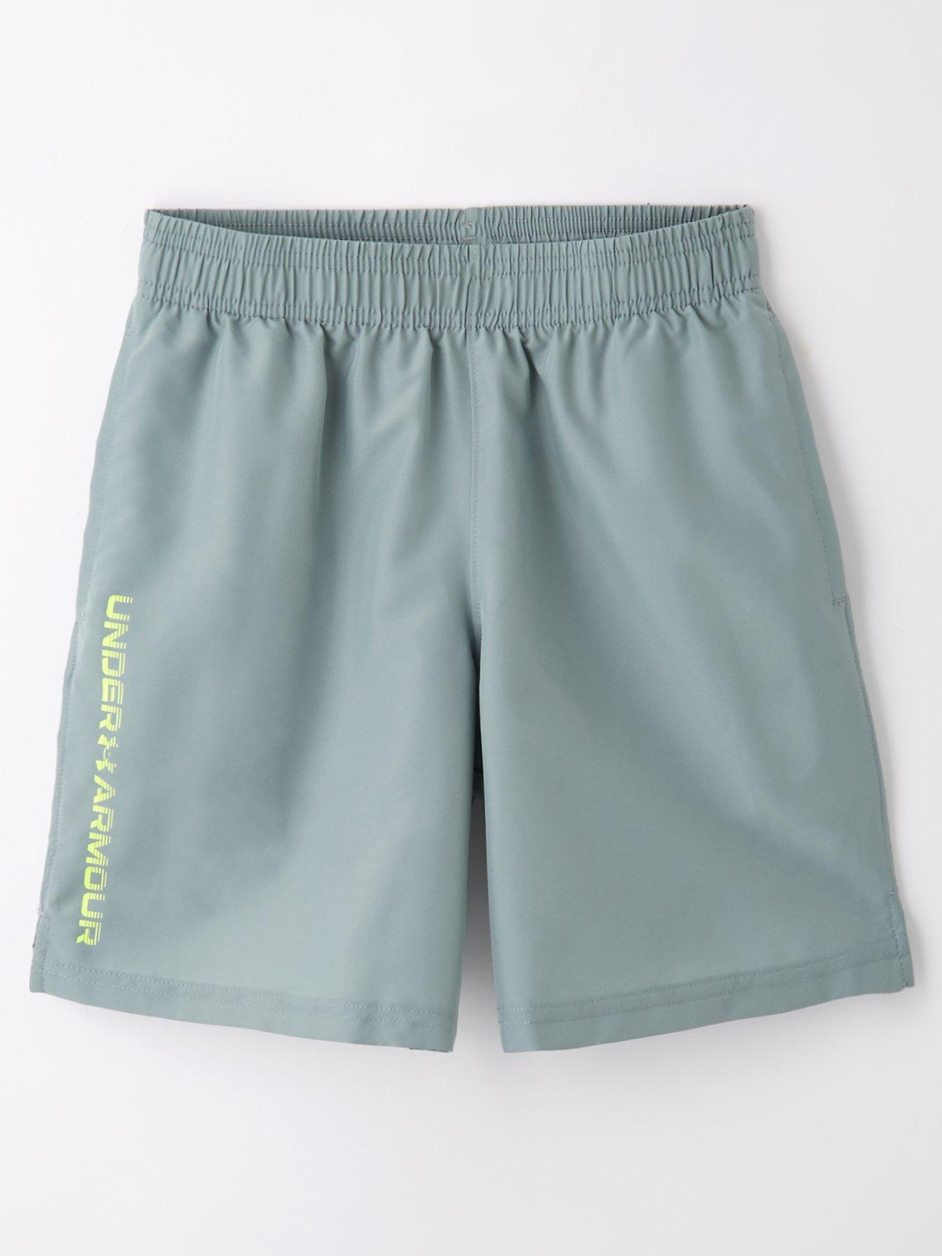 undefined Junior Boys Training Tech Woven Wordmark Shorts - Green