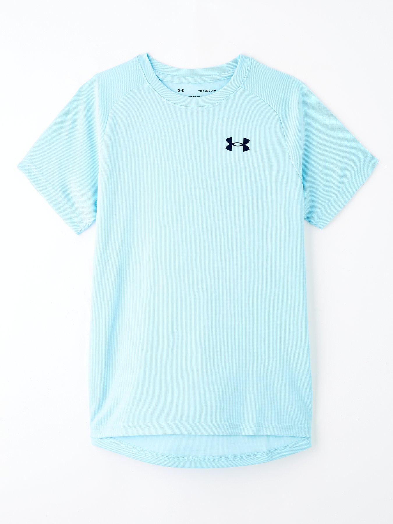 undefined Junior Boys Training Tech Textured T-Shirt - Blue