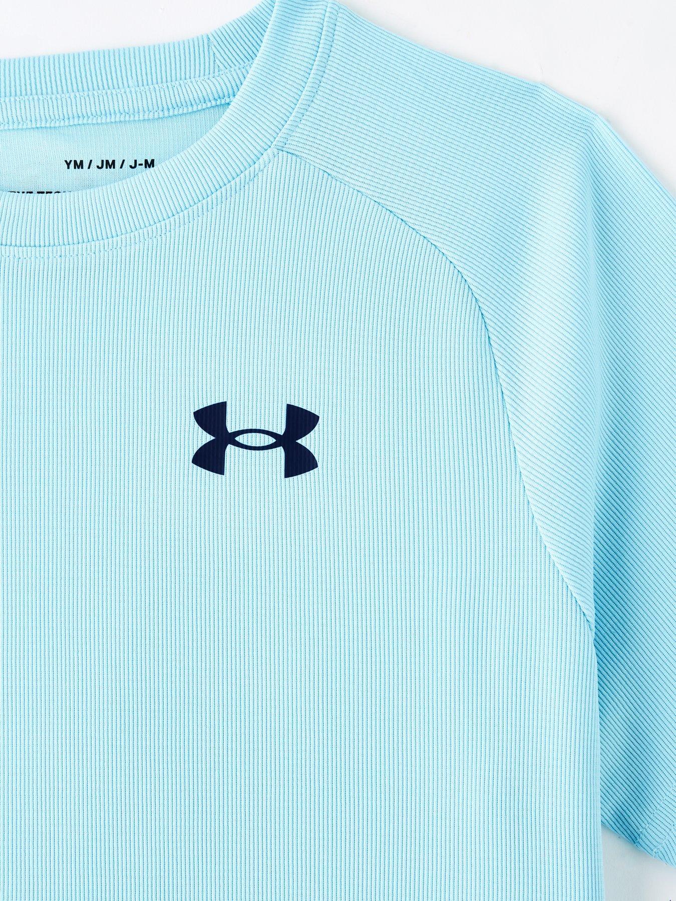 Image 3 of 4 of UNDER ARMOUR Junior Boys Training Tech Textured T-Shirt - Blue