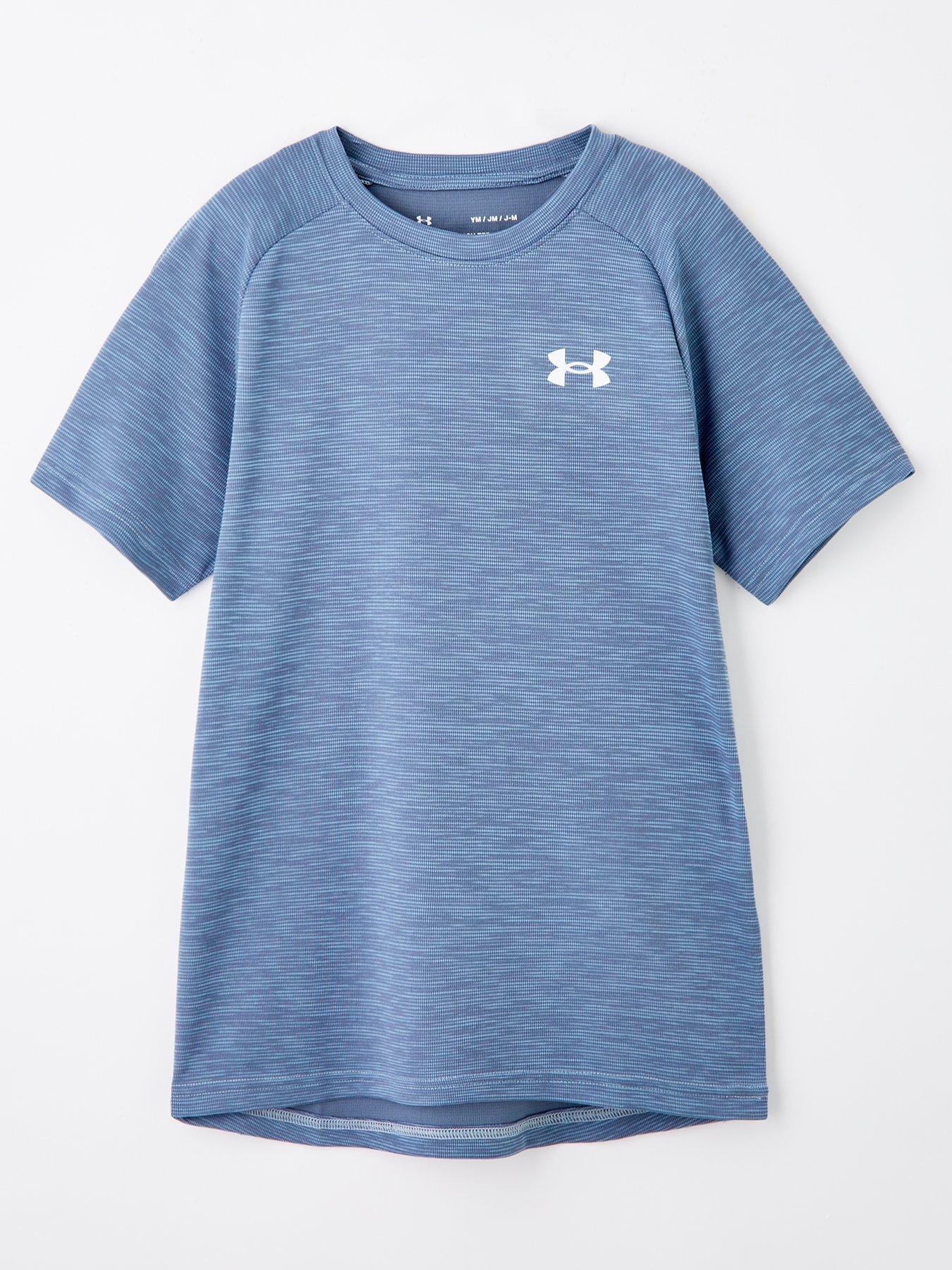 undefined Junior Boys Training Tech Textured T-Shirt - Blue