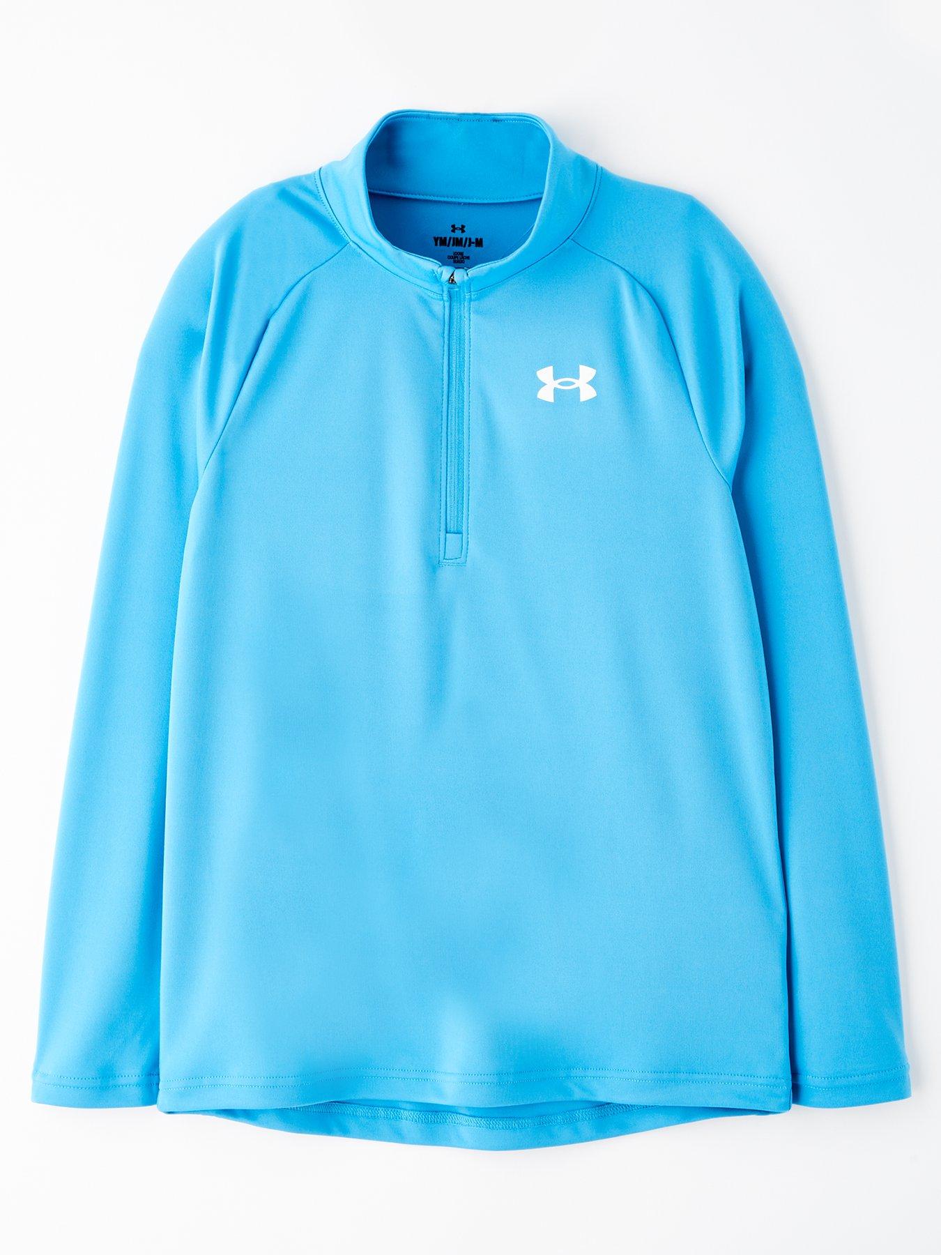 undefined Junior Boys Training Tech 20 1/2 Zip Top - Blue