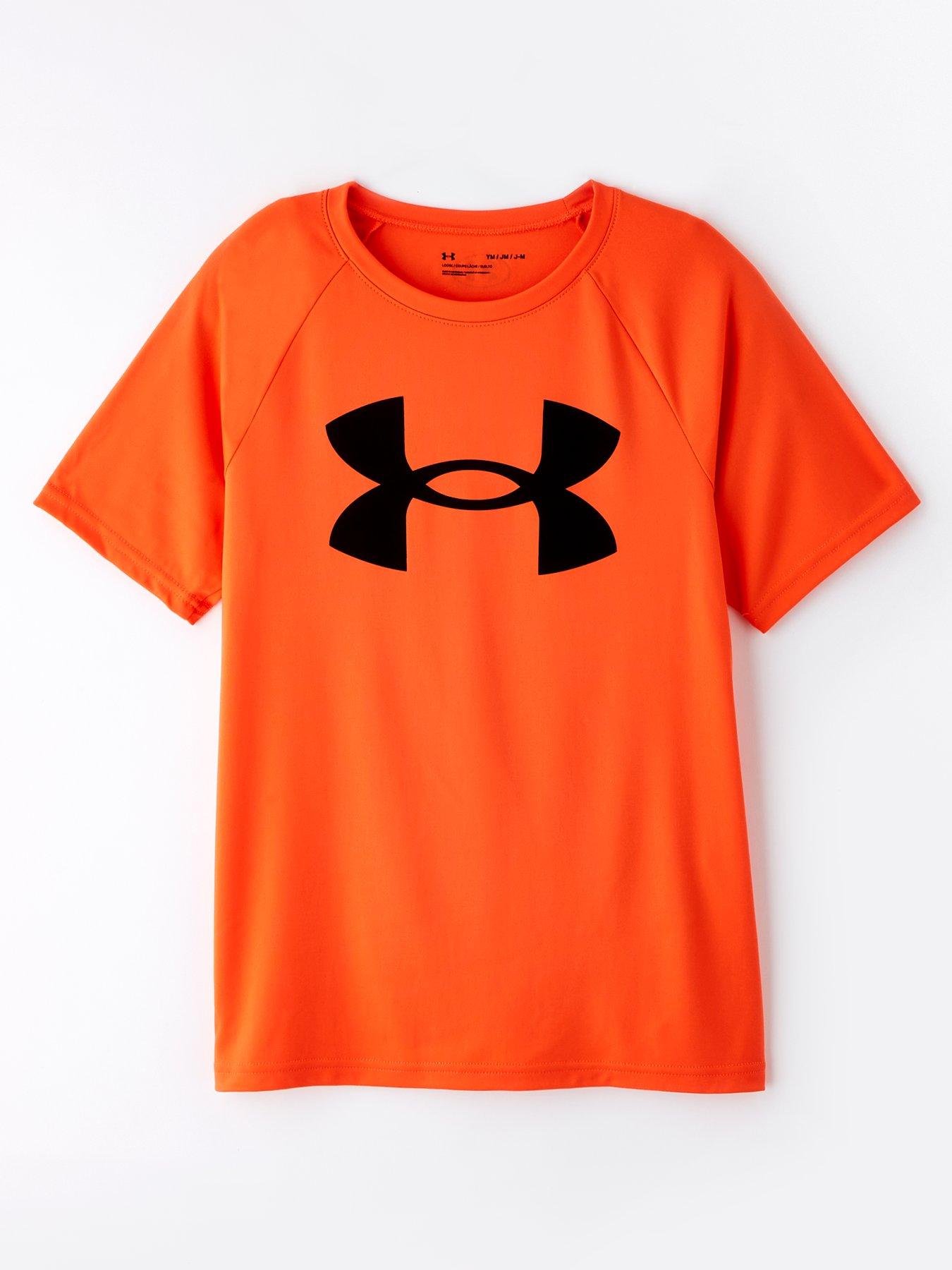 undefined Junior Boys Training Tech Big Logo T-Shirt - Red