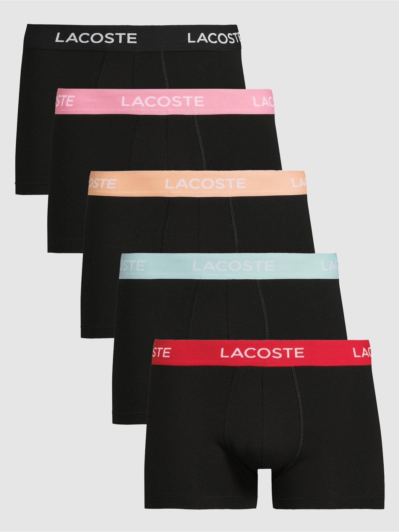 undefined 5-Pack Stretch Cotton Logo Waist Boxer Briefs - Black