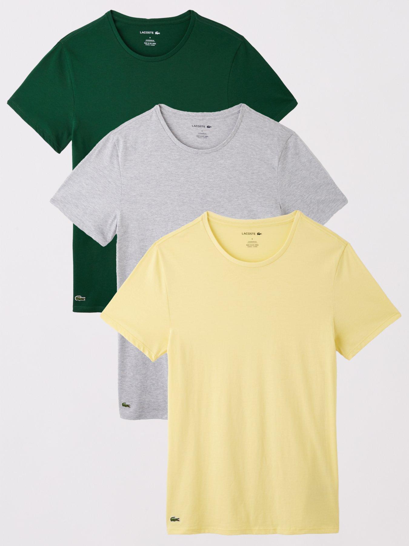 Lacoste 3-Pack Cotton Jersey Loungewear T-Shirt Multi Very