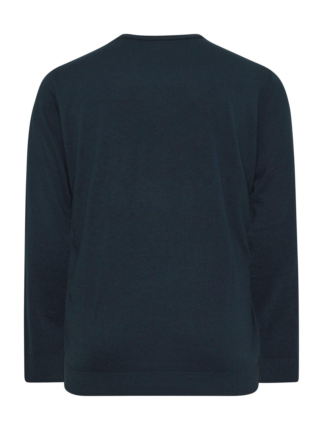 Image 2 of 3 of BadRhino Crew Neck Knitted Jumper - Blue