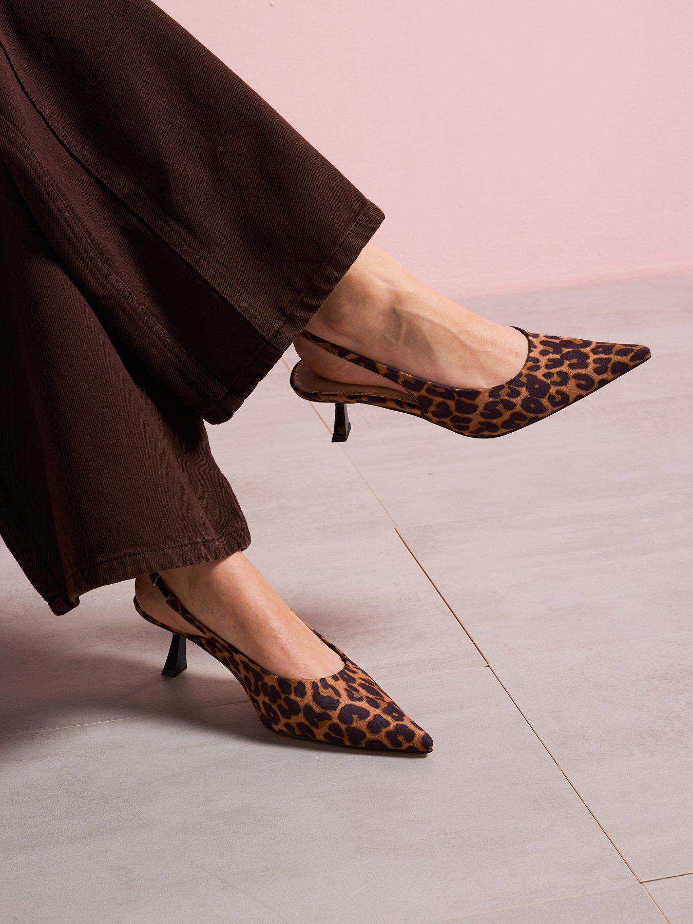 Image 1 of 5 of OFFICE Million- Slingback Kitten Heel - Leopard