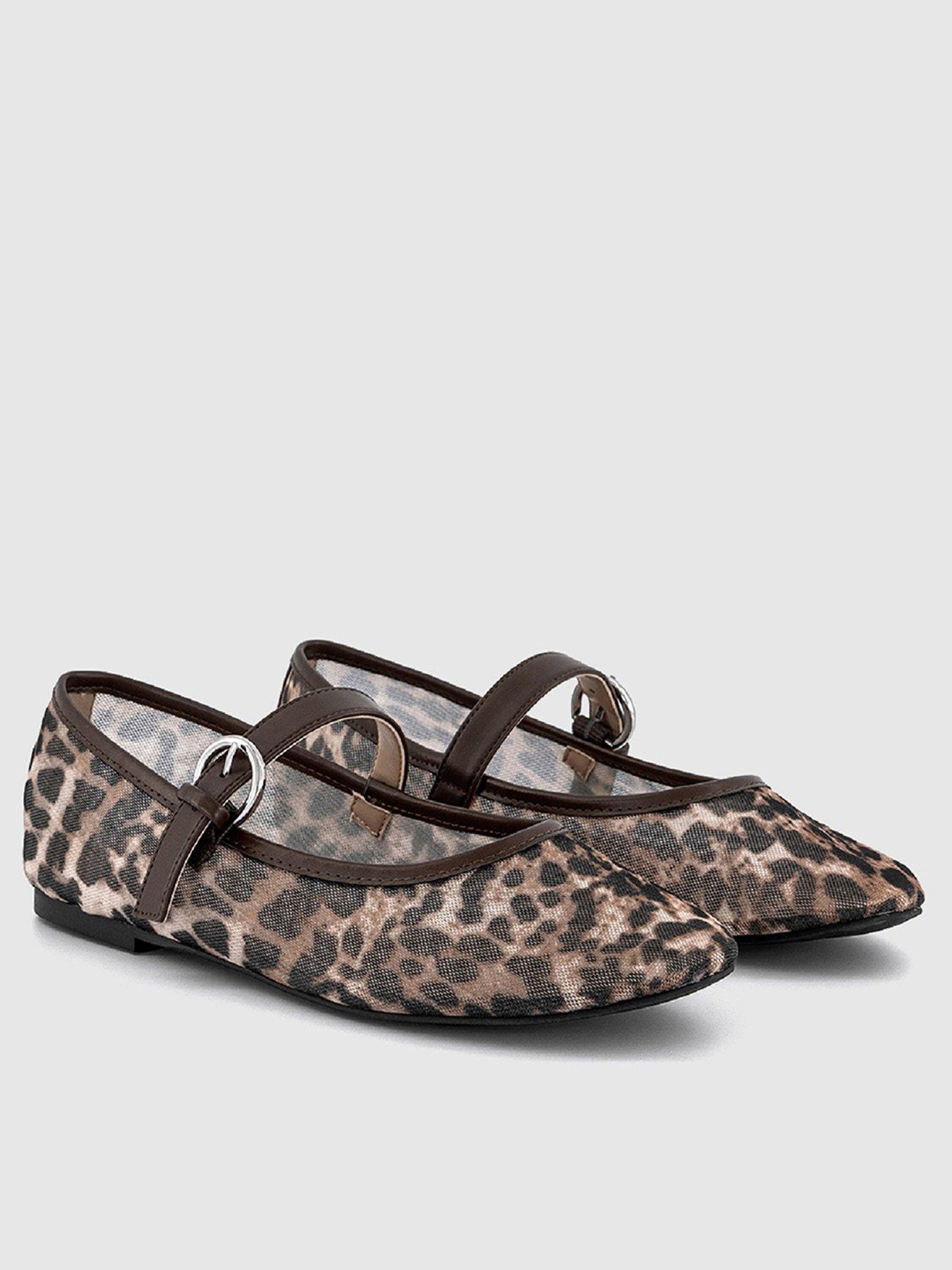 Image 3 of 5 of OFFICE Fancy Mesh Ballet Flats - Leopard