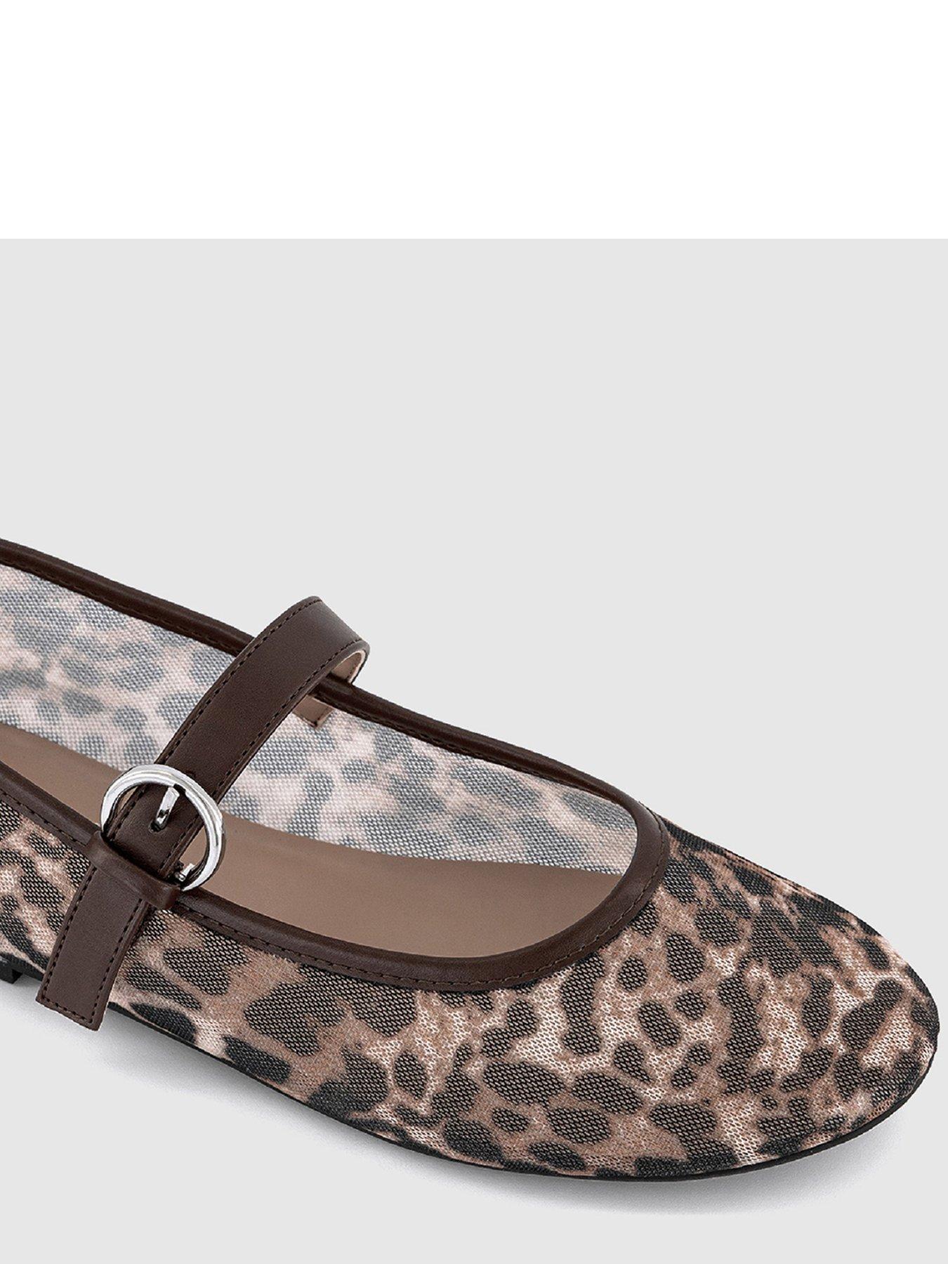 Image 4 of 5 of OFFICE Fancy Mesh Ballet Flats - Leopard