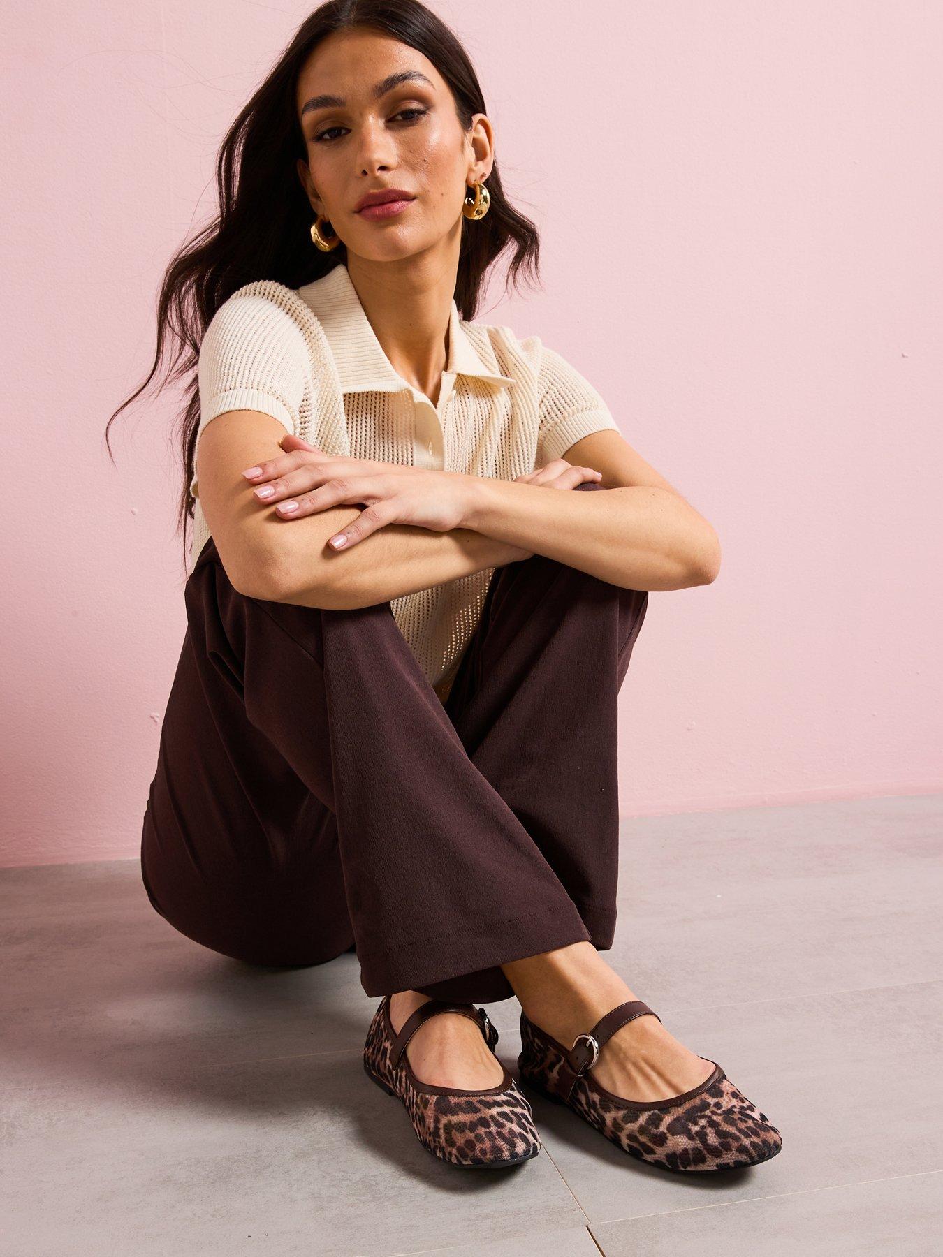Image 5 of 5 of OFFICE Fancy Mesh Ballet Flats - Leopard