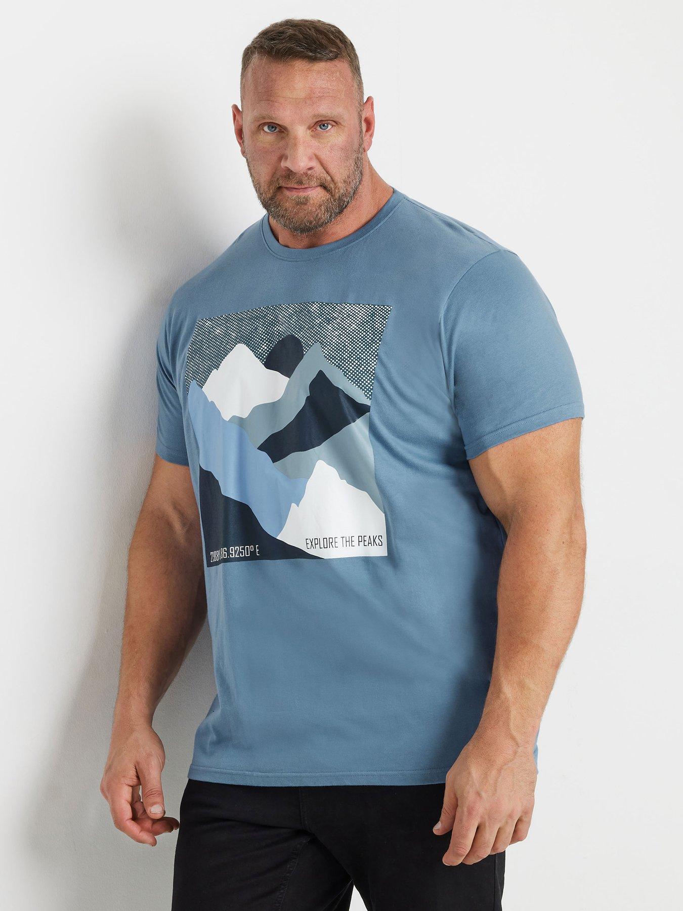 undefined Abstract Mountain T-shirt - Blue