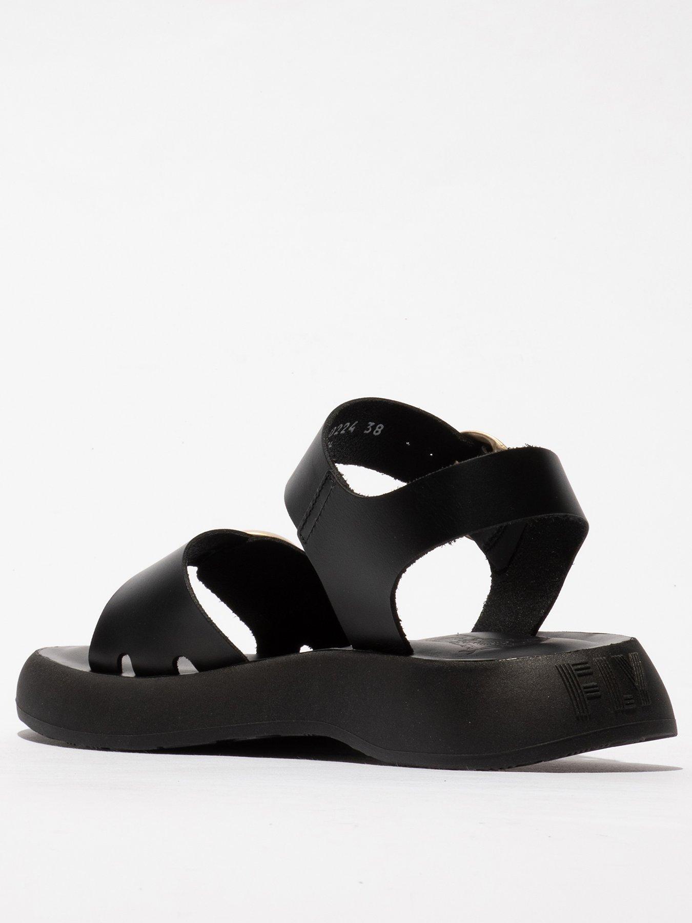 Image 3 of 4 of Fly London Bunk Buckle Strap Sandal - Black