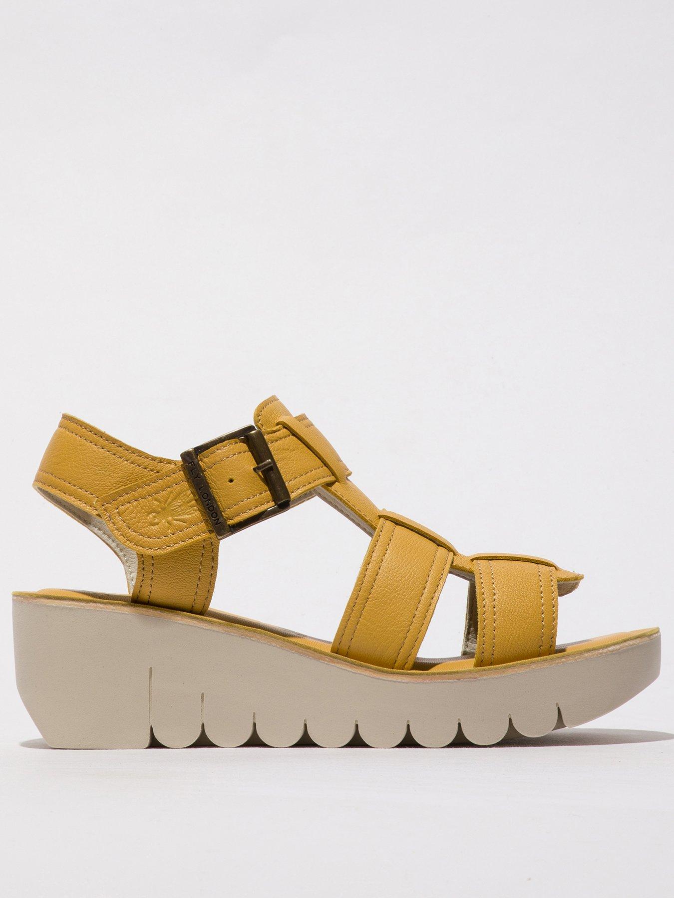 undefined Yudd Leather Wedge Sandal - Orange