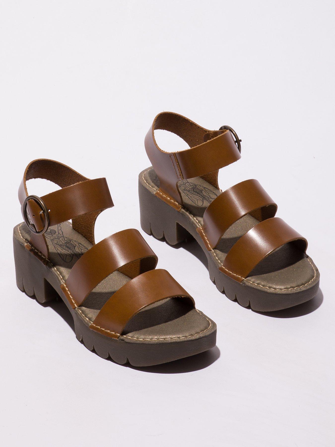 Image 2 of 4 of Fly London Egly Buckle Sandal - Brown