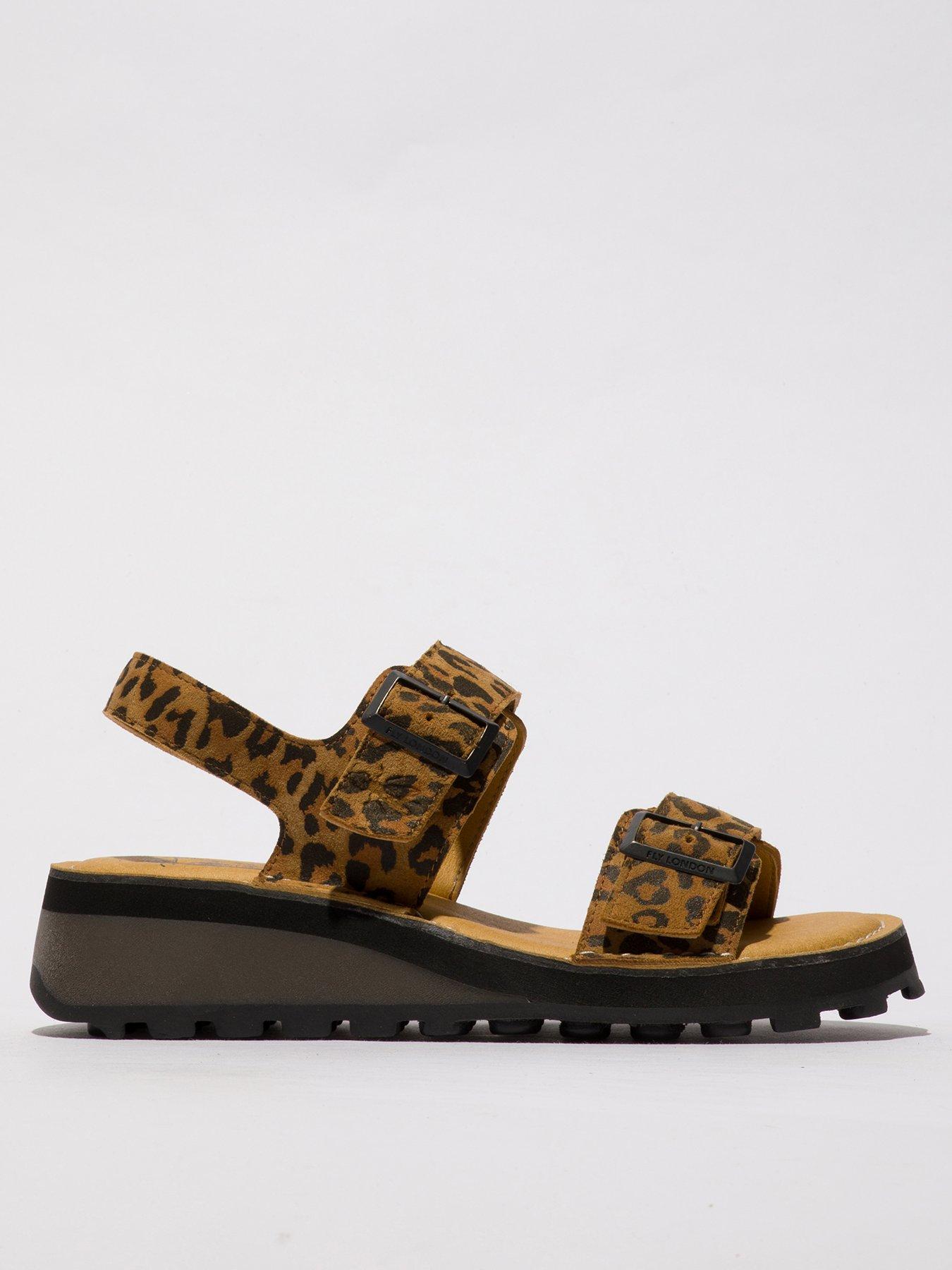 undefined Heif Cheetah Print Sandal - Brown