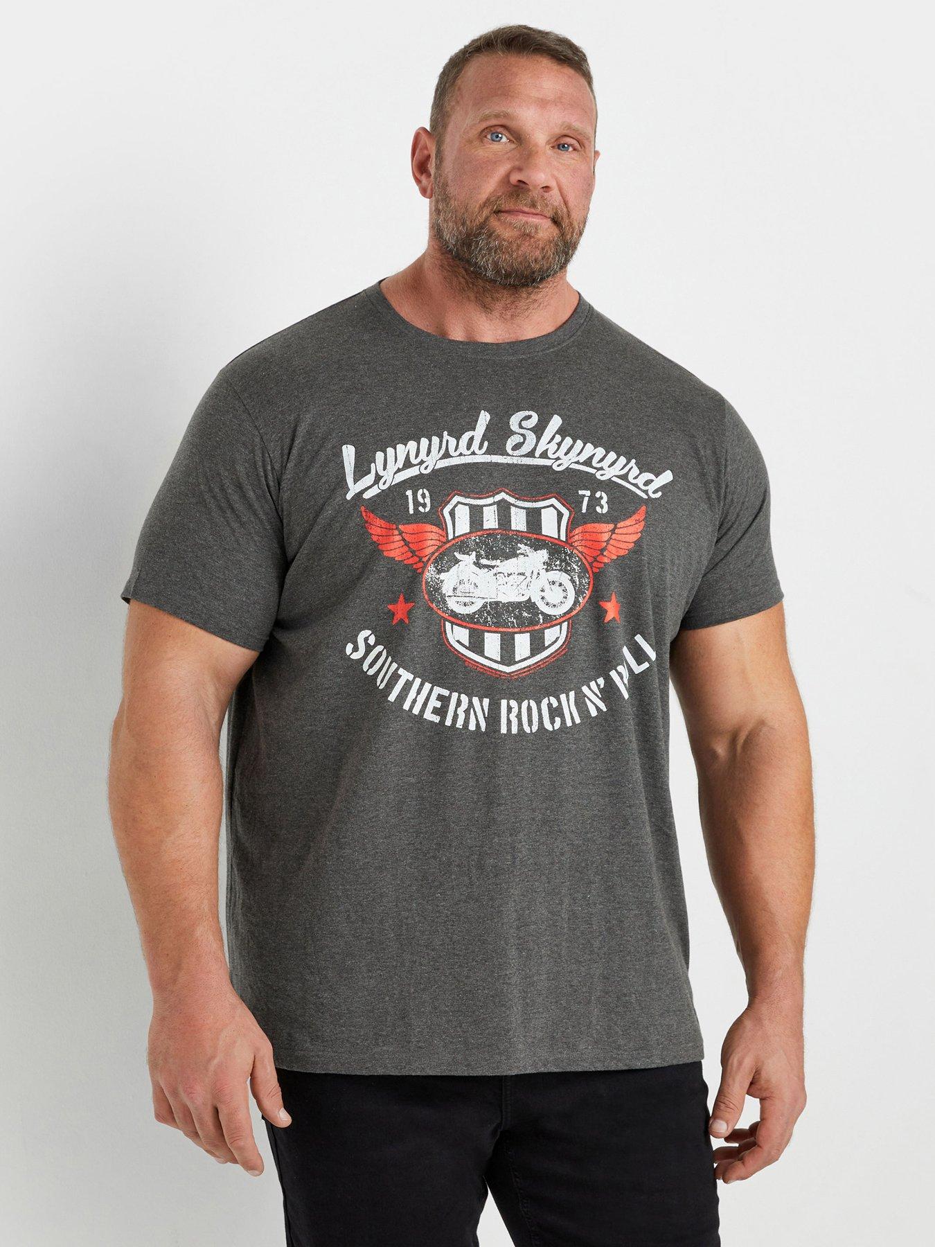 undefined Big  &  Tall Rock N Roll T-Shirt - Grey