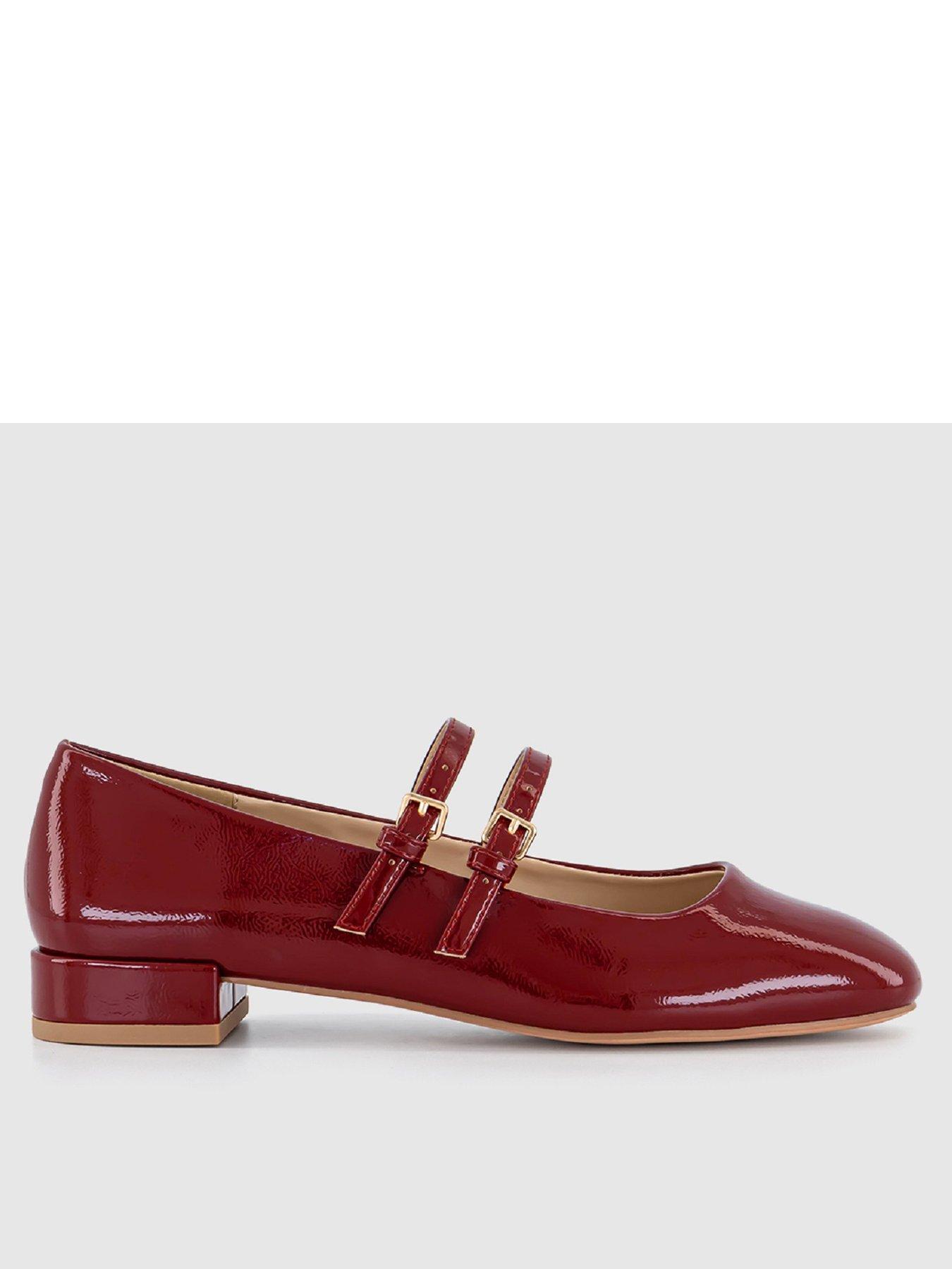undefined Frances - Two Strap Mary Jane - Red Patent