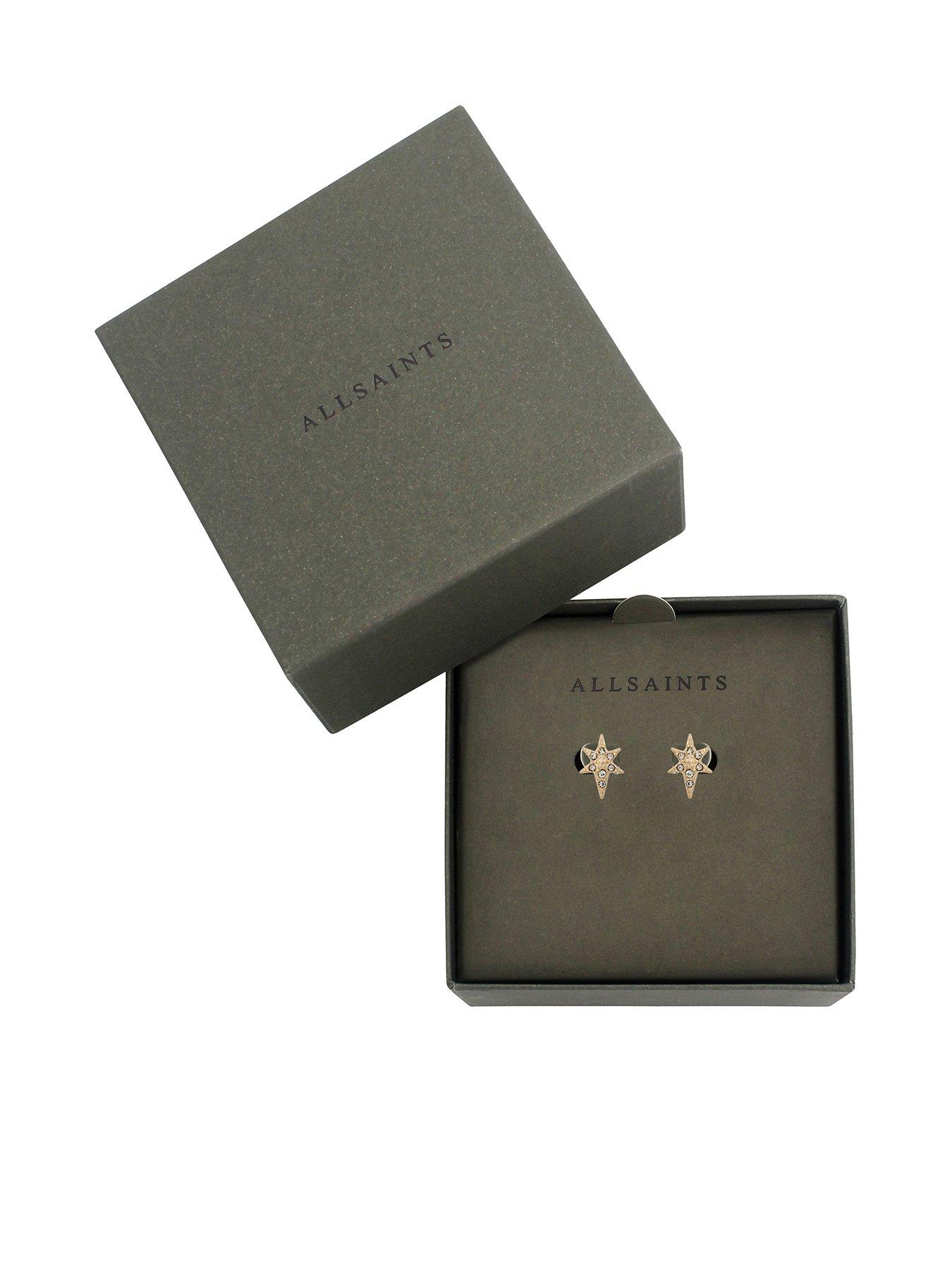 Product photograph of Allsaints Starburst Stud Earrings from very.co.uk