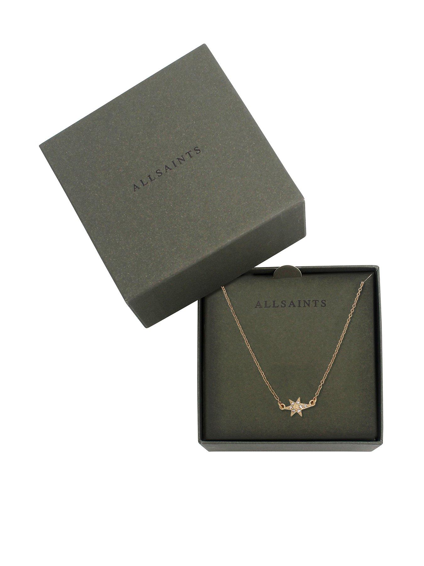 Product photograph of Allsaints Starburst Pendant Necklace from very.co.uk